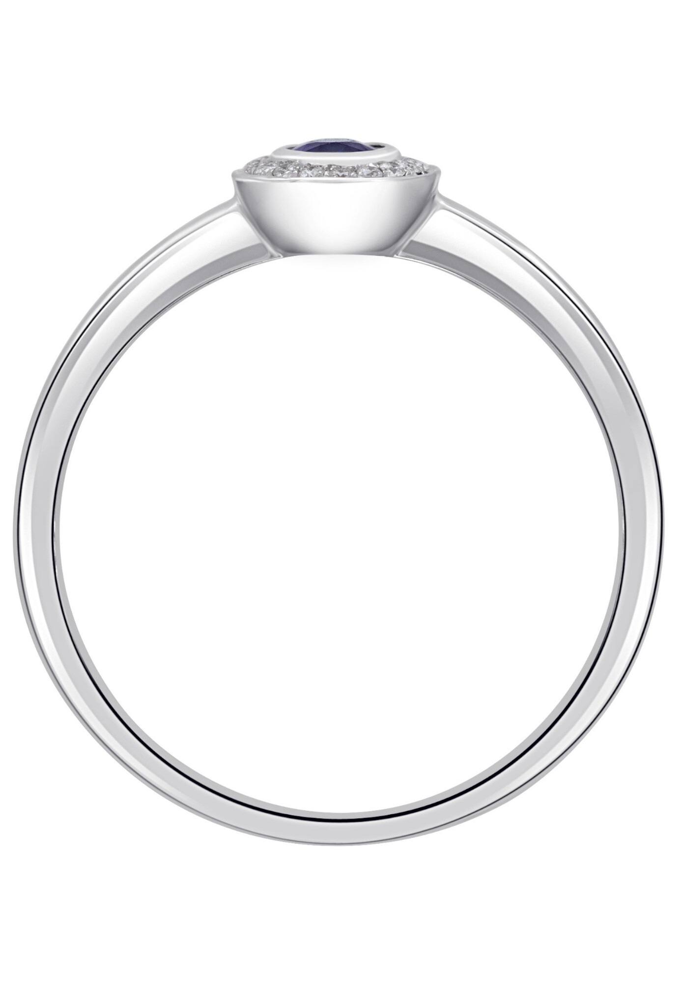 ONE ELEMENT Diamantring »0,05 ct Diamant Brillant Safir Ring aus 585 Weißgold«