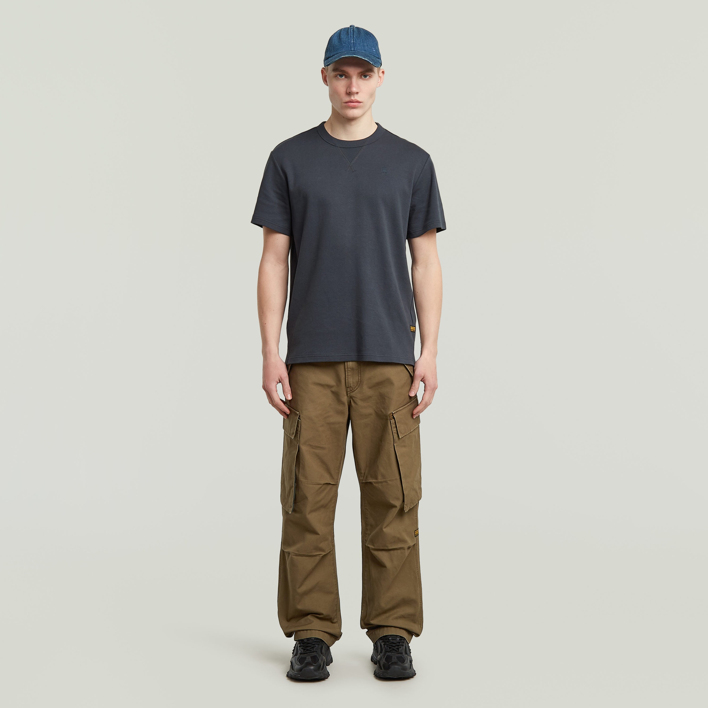 G-STAR T-Shirt »Nifous«, Rundhals, mit Rippeinsatz
