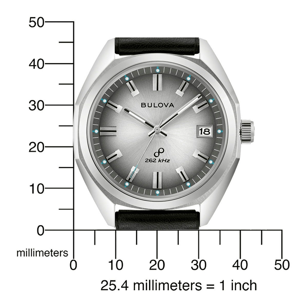 Bulova Quarzuhr »Jet Star« Armbanduhr, Herrenuhr, Damenuhr, Lederarmband, Saphirglas