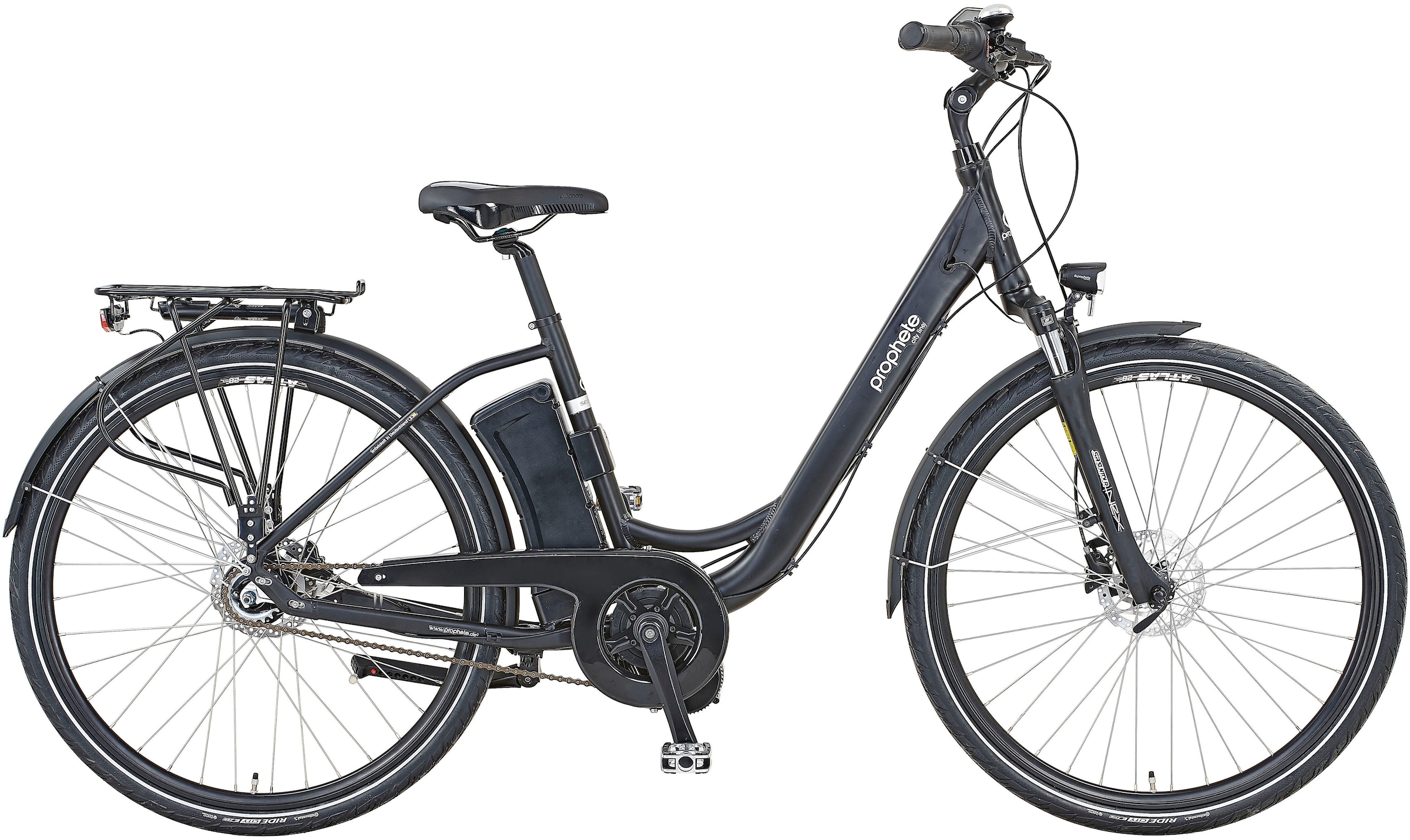 Prophete E-Bike »City«, 7 Gang, Shimano, Mittelmotor 250 W, Pedelec, Elektrofahrrad für Damen u. Herren, Cityrad