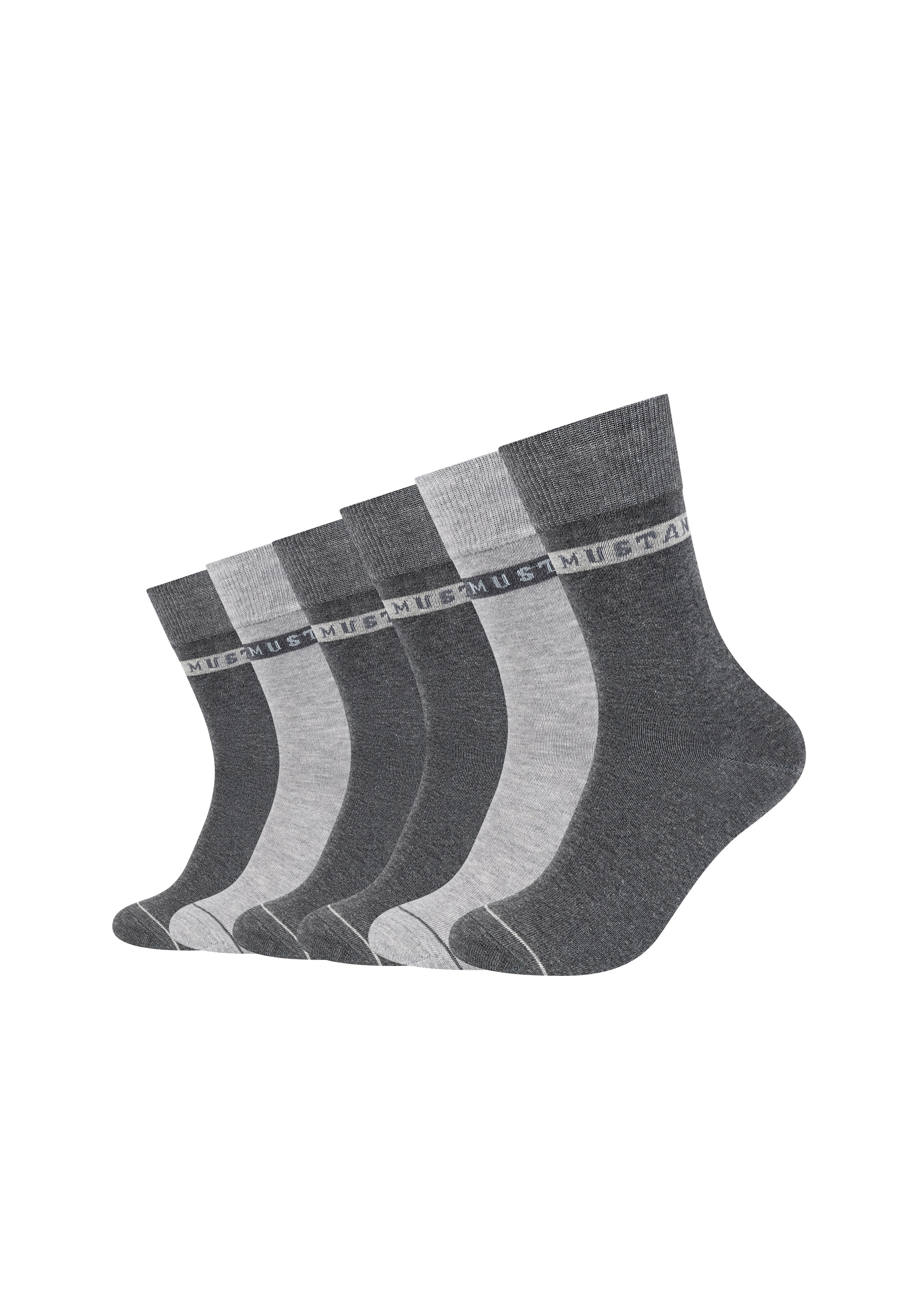 MUSTANG Socken »casual« 6 Paar tlg. weicher und elastischer Komfortbund