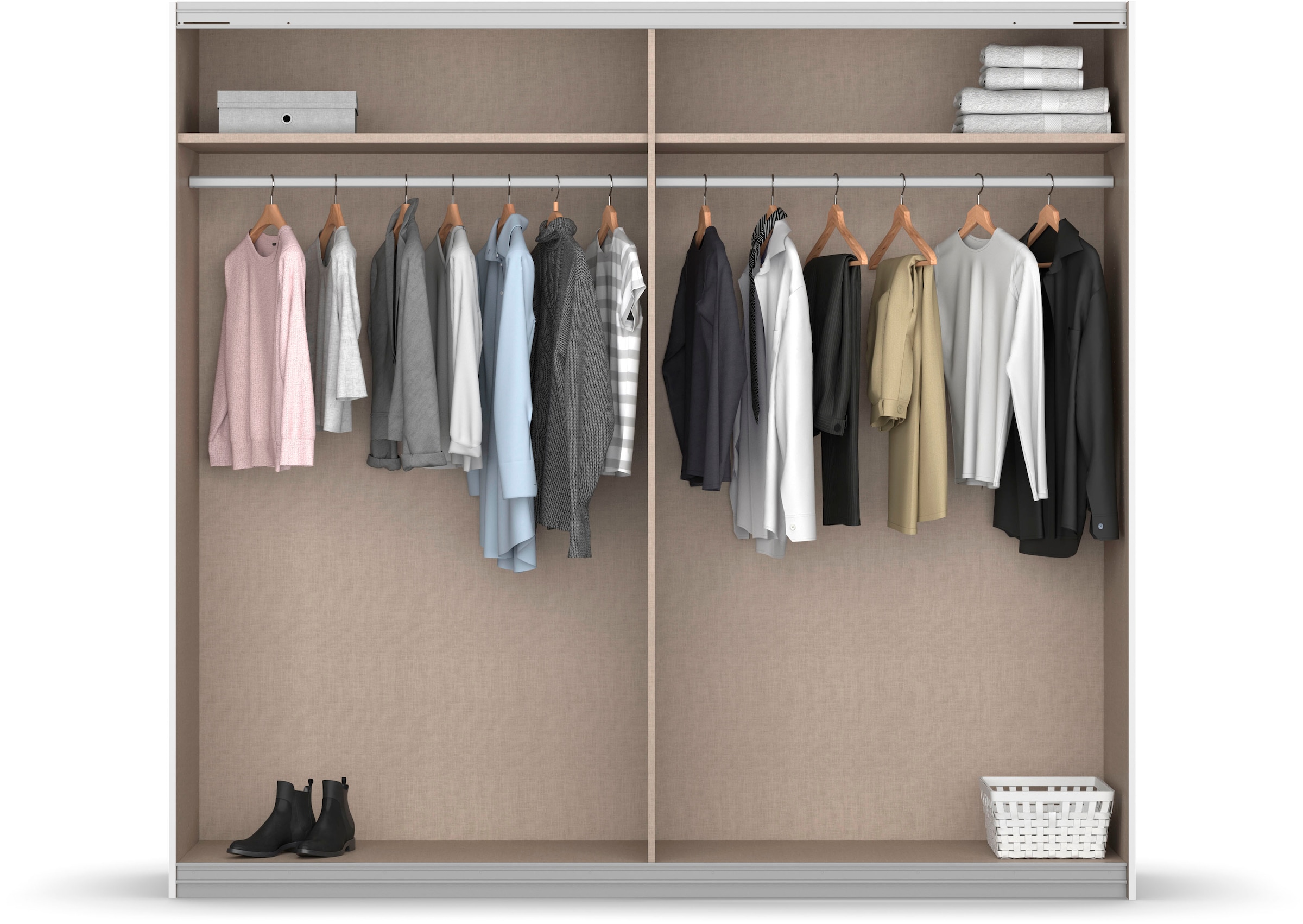 rauch Schlafzimmer-Set »Tarragona«, (Set, 4 tlg.), Schwebetürenschrank in 3 Breiten, Bett in 2 Größen und 2 Nachttische