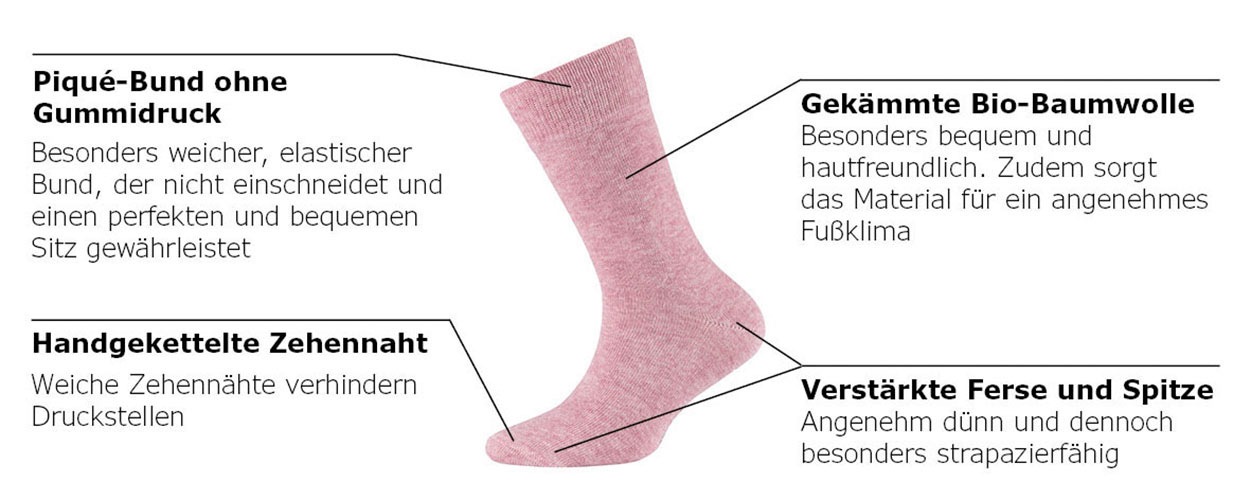 Camano Socken, (Packung, 6 Paar)