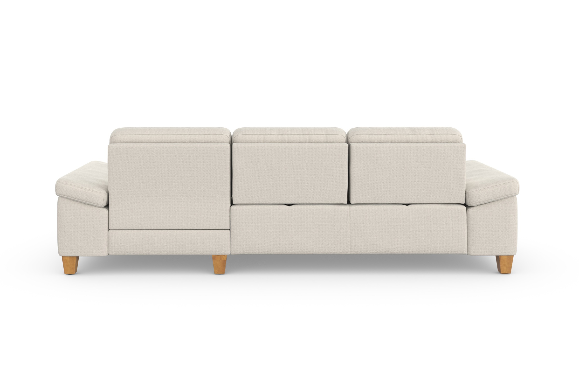 sit&more Ecksofa »Westham L-Form«, mit Recamiere, mit oder ohne Bettfunktion, Bettkasten, Füße Eiche