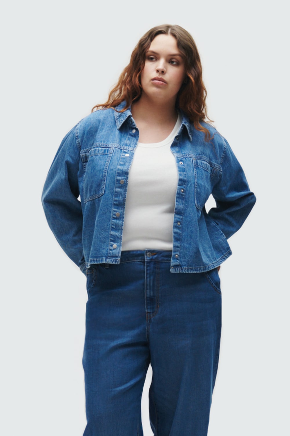 TOM TAILOR Denim Jeansbluse, mit Brusttaschen
