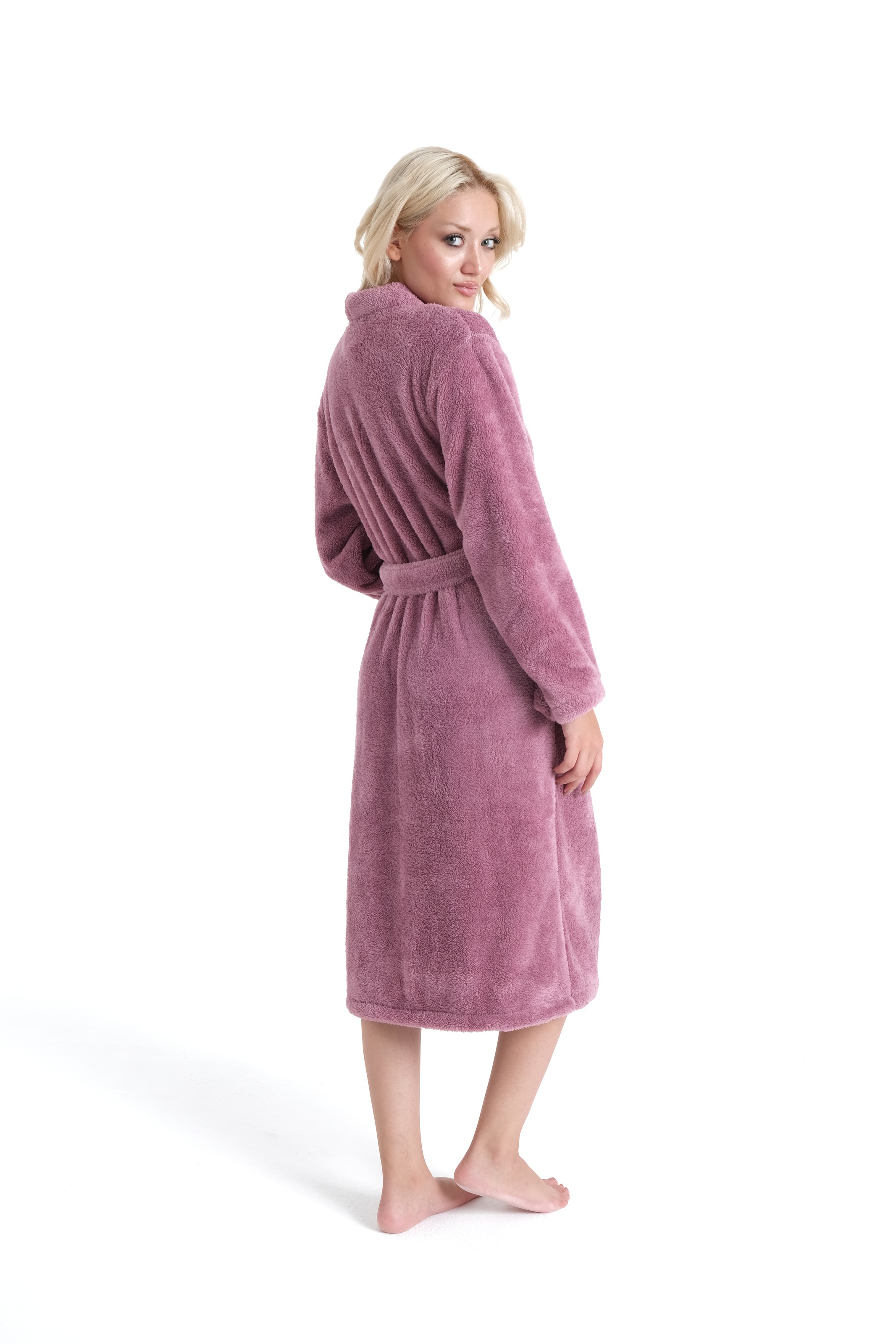 my home Unisex-Bademantel »Lillou Kimono, ideal für Sauna & Spa, Hotelbademantel, Morgenmantel«, (1 St.), kuschelig weicher Fleece, für Damen und Herren, XS-3XL