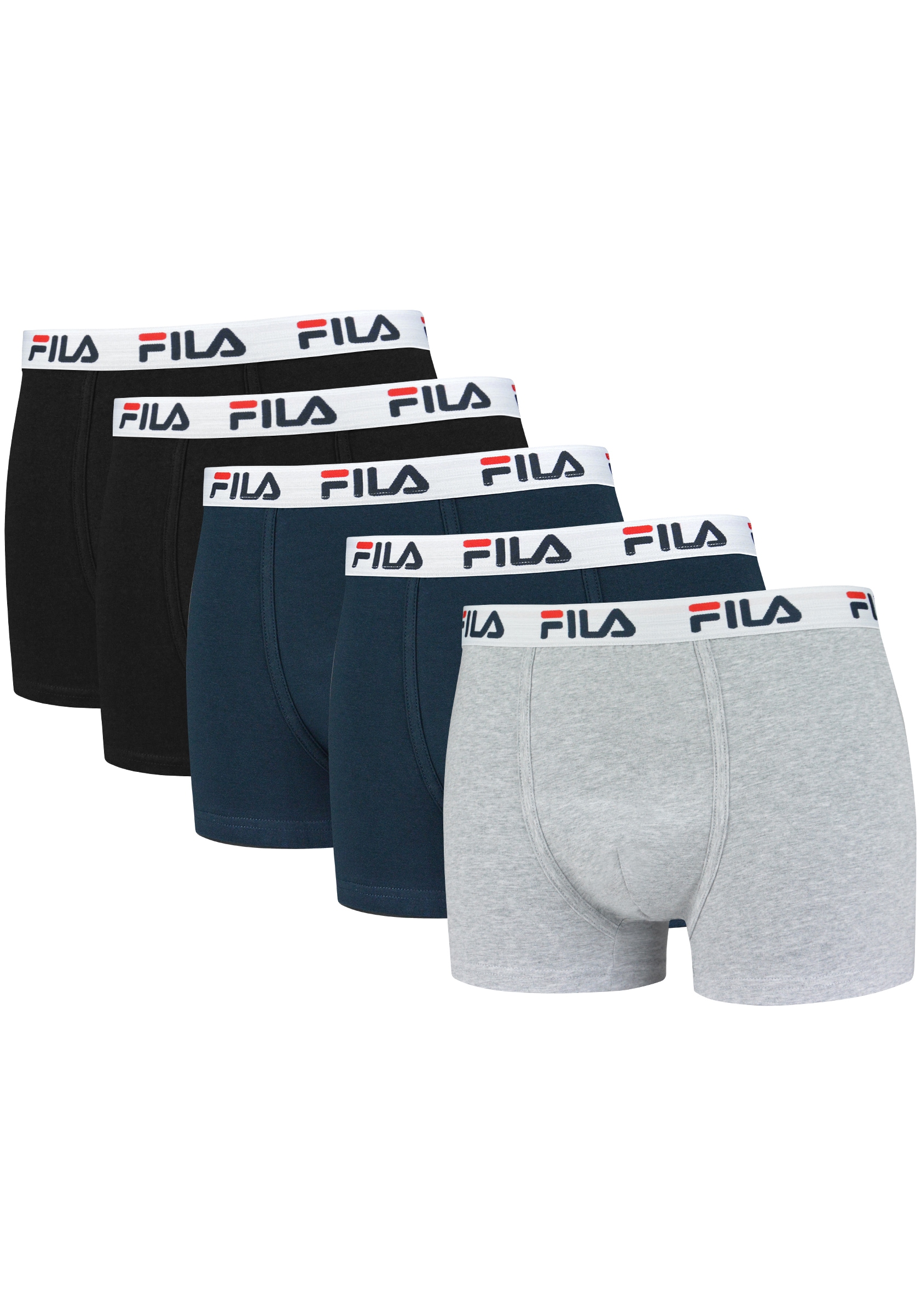 Fila Boxershorts »MAN BOXER SHORTS«, (5er Pack), mit Logobund