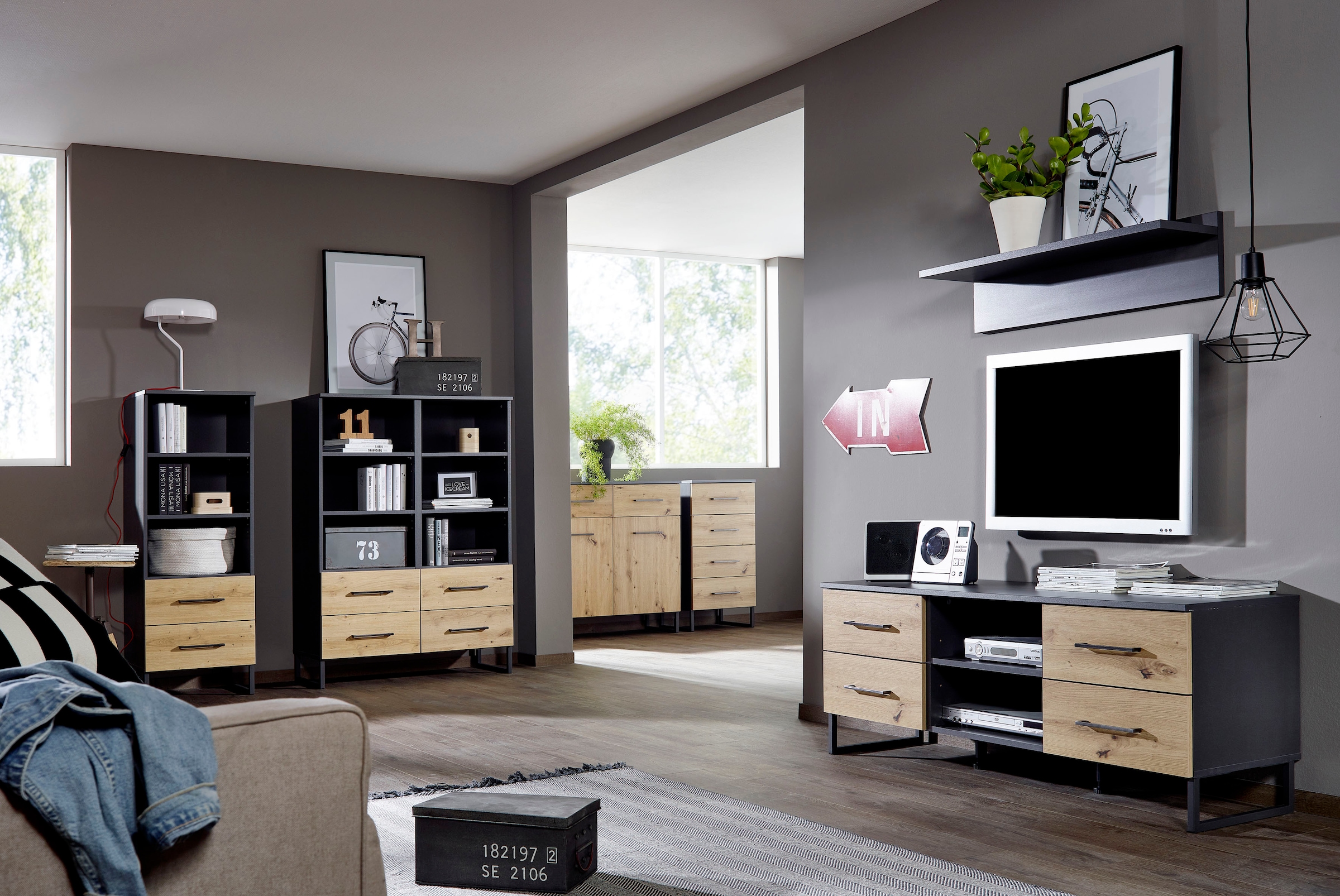 rauch Kombikommode »Holmes«, im modernen Industrial Style