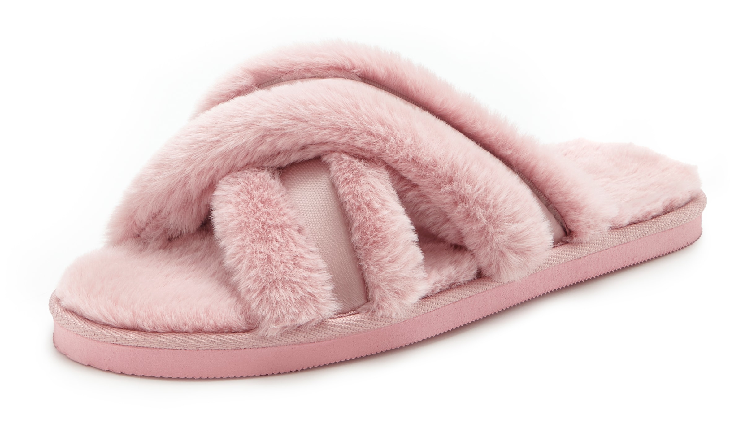 Vivance Hausschuh »Pantolette, Pantoffel, Mule, offener Schuh,«, mit Kreuzbandage VEGAN