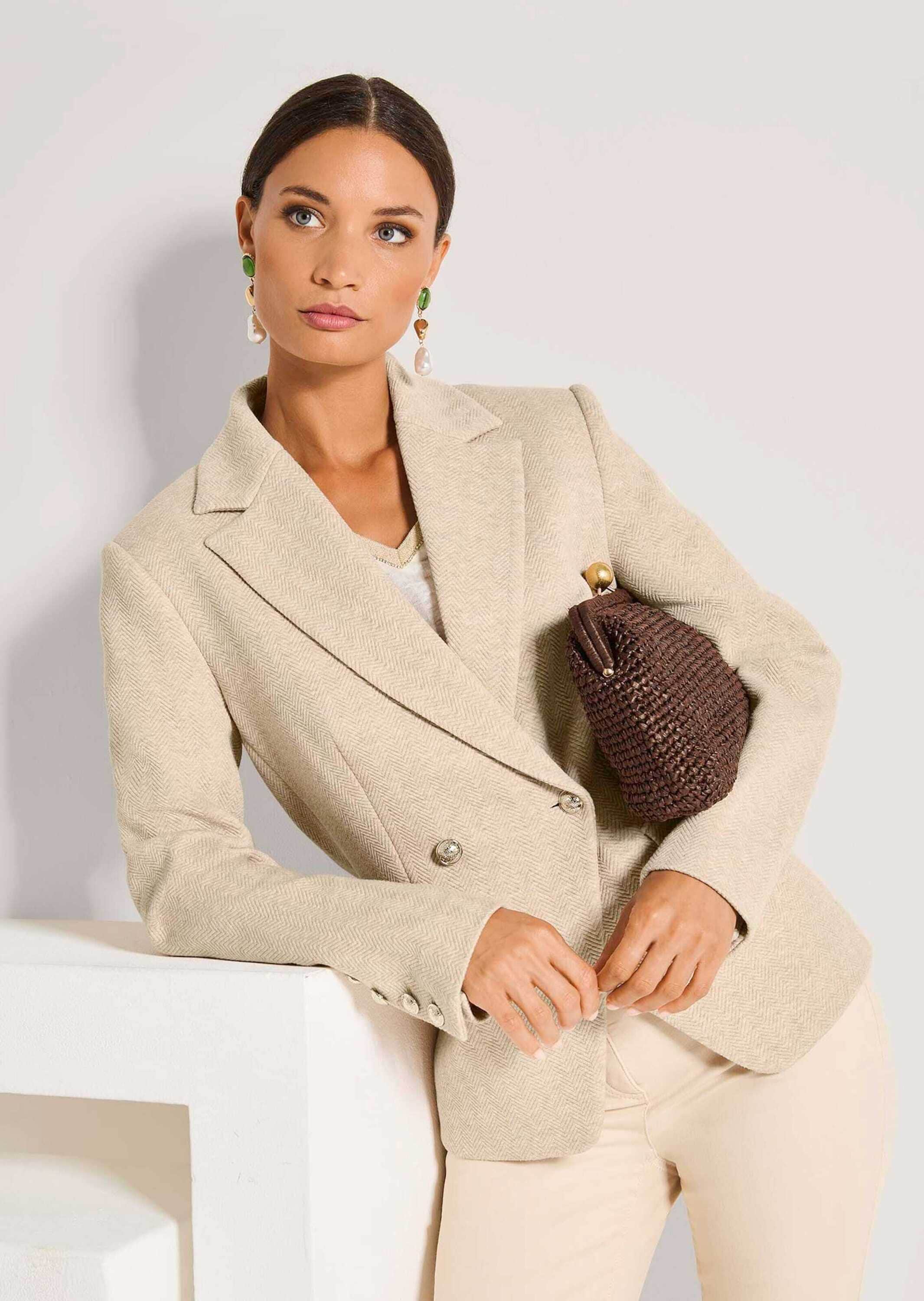 MADELEINE Jackenblazer »Blazer Strukturblazer mit Fischgratoptik« Fischgrätoptik