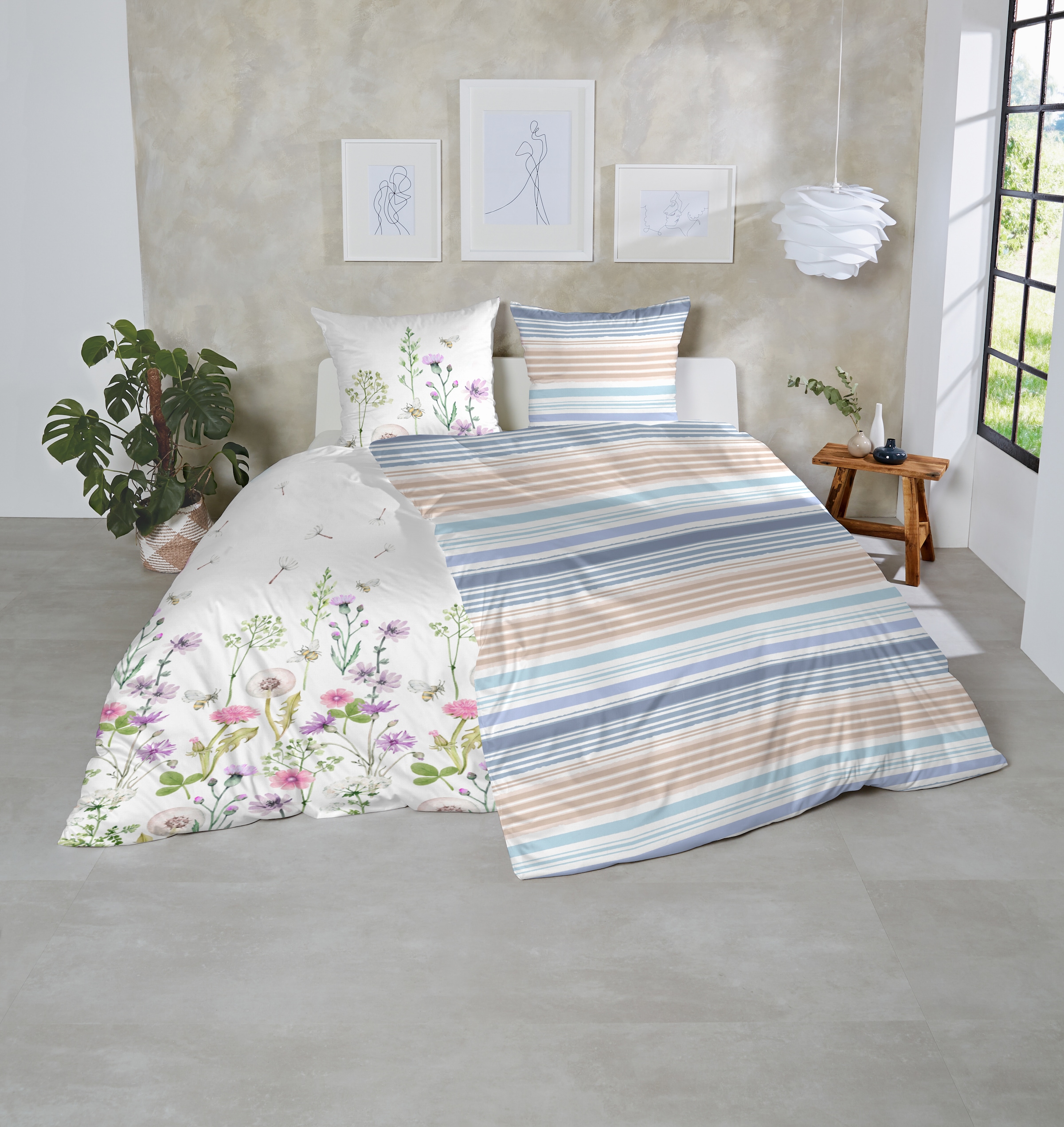 Primera Bettwäsche »Renforce-Bettwäsche Fresh stripe«, mit Streifen