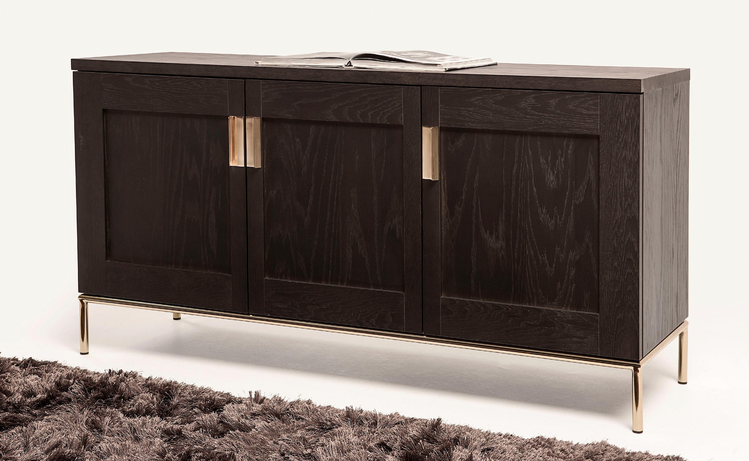 Woodman Sideboard »Parlan«, mit drei Holztüren und Anschlagdämpfern, Soft-Close, Breite 150 cm