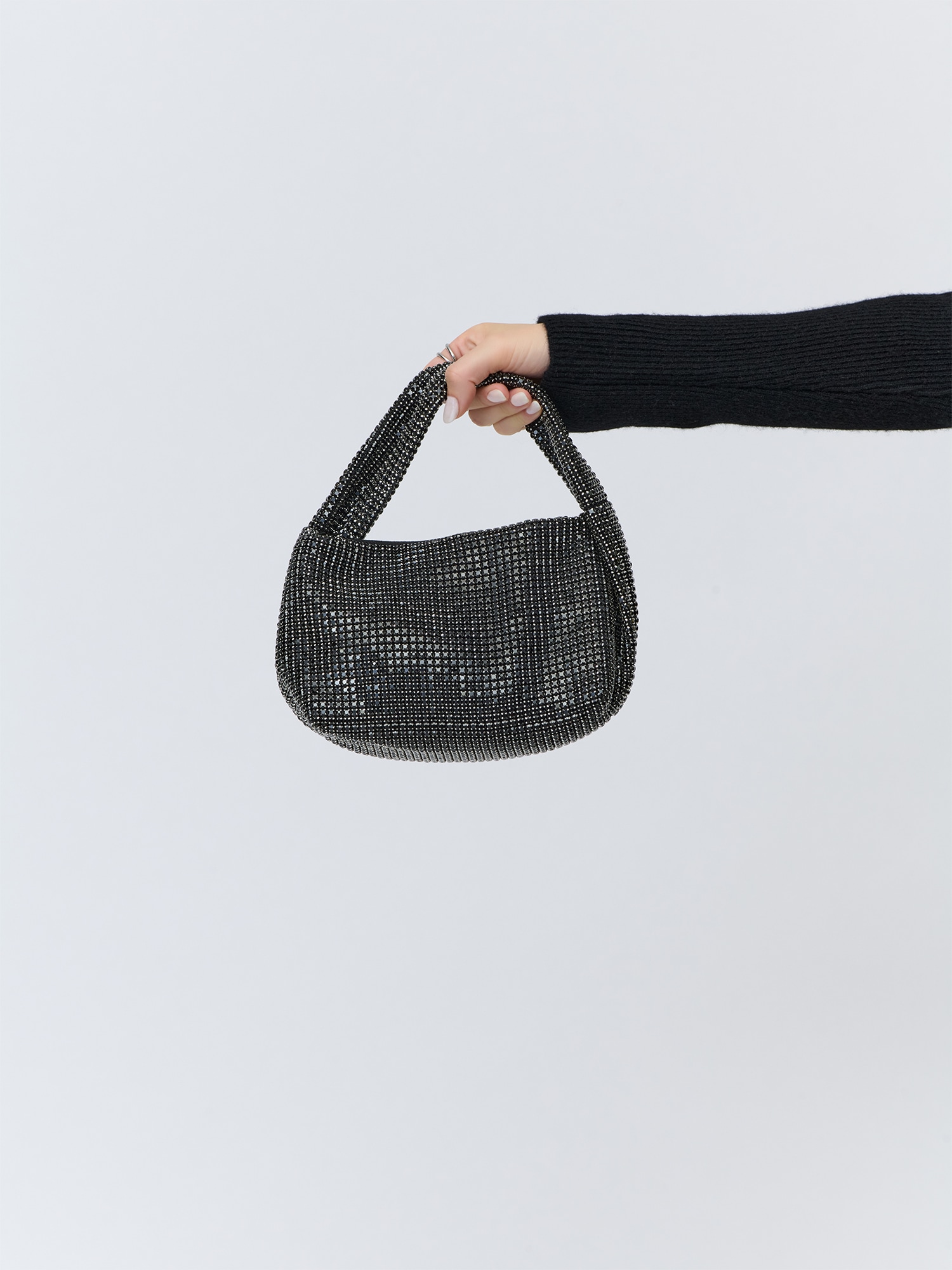 LeGer Hobo »Estelle Bag« Damen Tragetasche mit Schmucksteinchen verziert