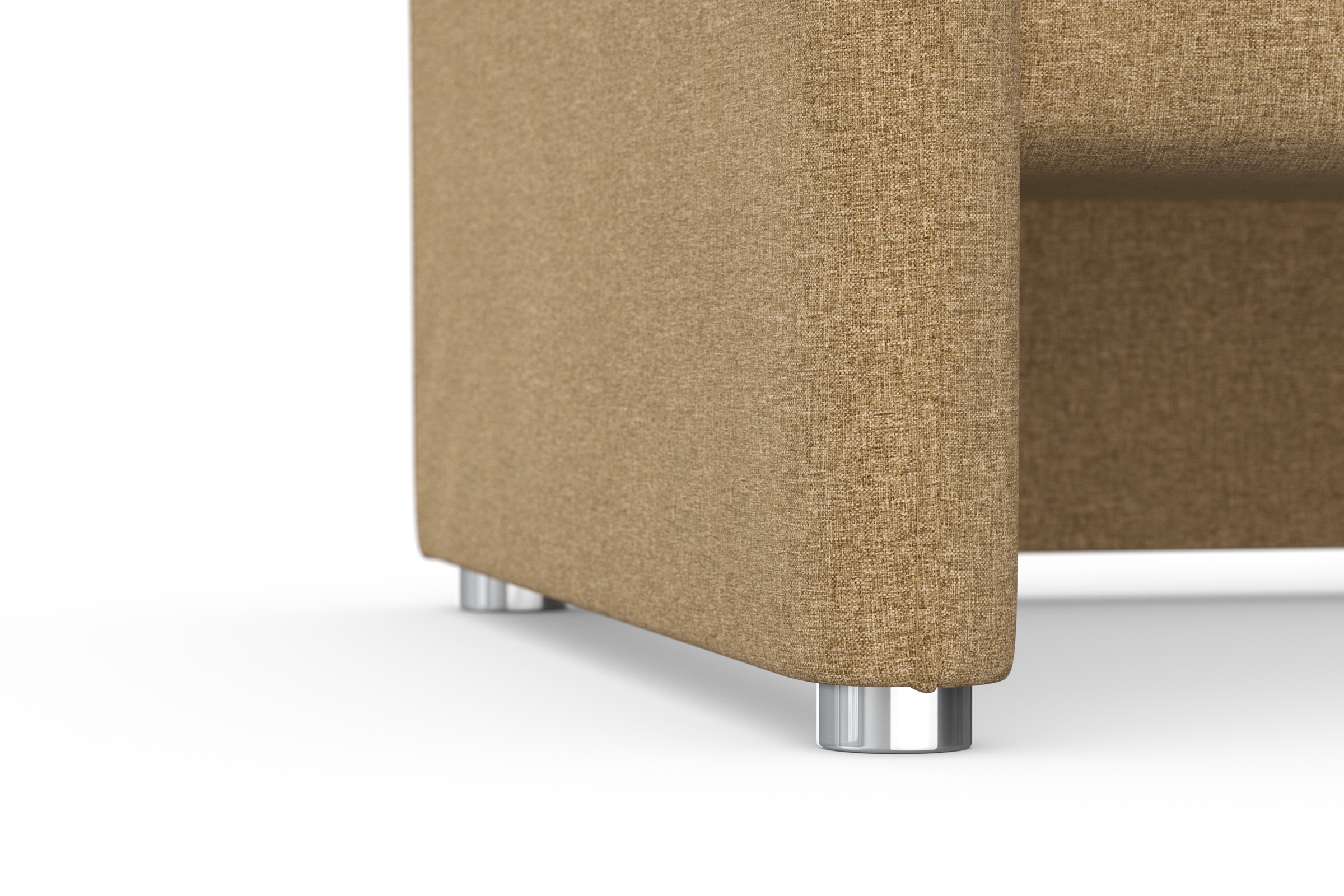 DOMO collection 2-Sitzer »Pina, schmale Armlehnen, mit Federkern, kompakt & elegant«, Hoher Sitzkomfort, Feinstruktur, beige, Breite 159 cm