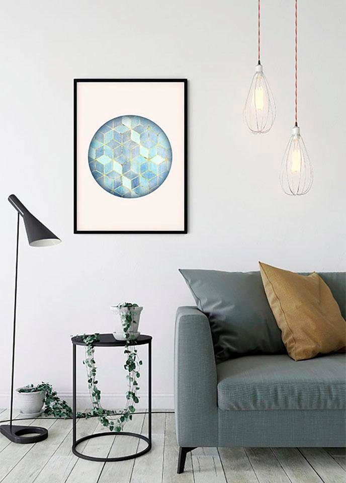 Komar Bild »Mosaik Circle Azzuro« Formen | Kunst 1 Stk. tlg. Wandbild zur Dekoration - ohne Rahmen