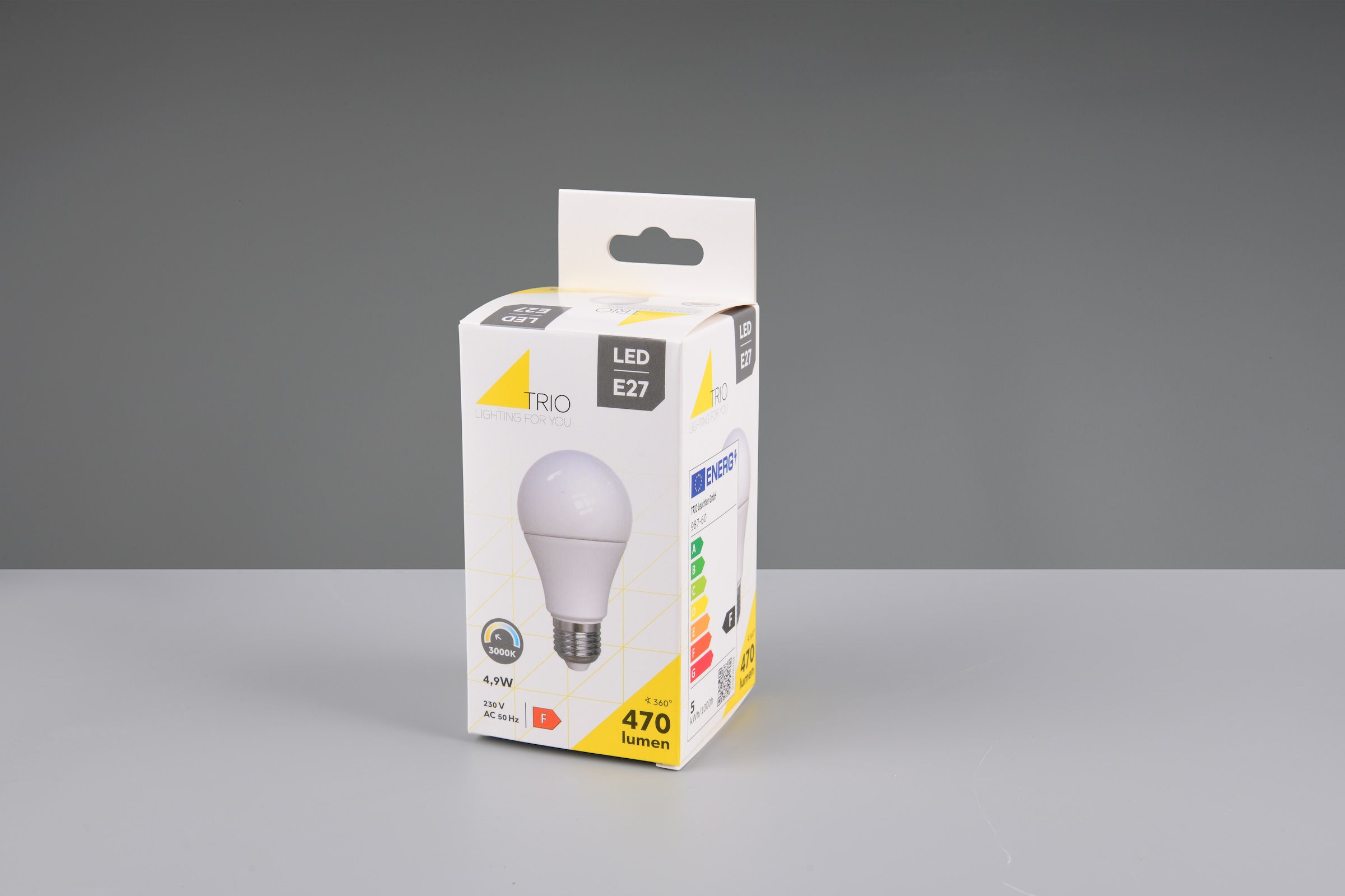 TRIO Leuchten LED-Leuchtmittel »Leuchtmittel Set E27« E27 3 Stk. Warmweiß 3er Set Leuchtmittel E27 Fassung, Glühbirne E27 LED warmweiß