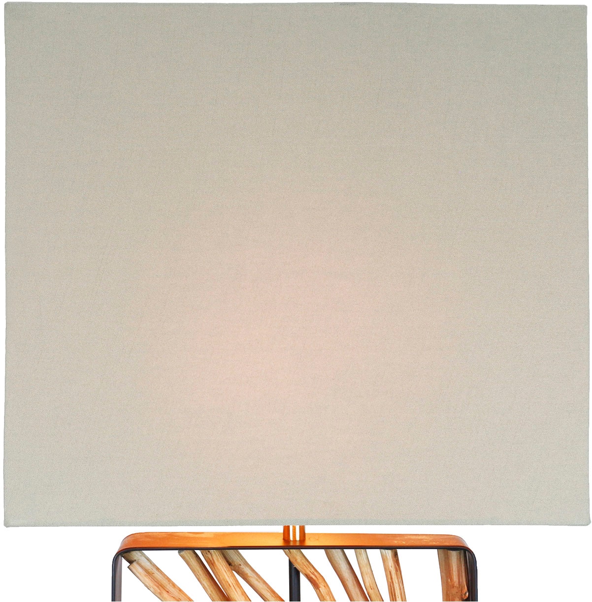 SalesFever Stehlampe »Treibholz« E27 1 Stk. Schirm innen goldfarben