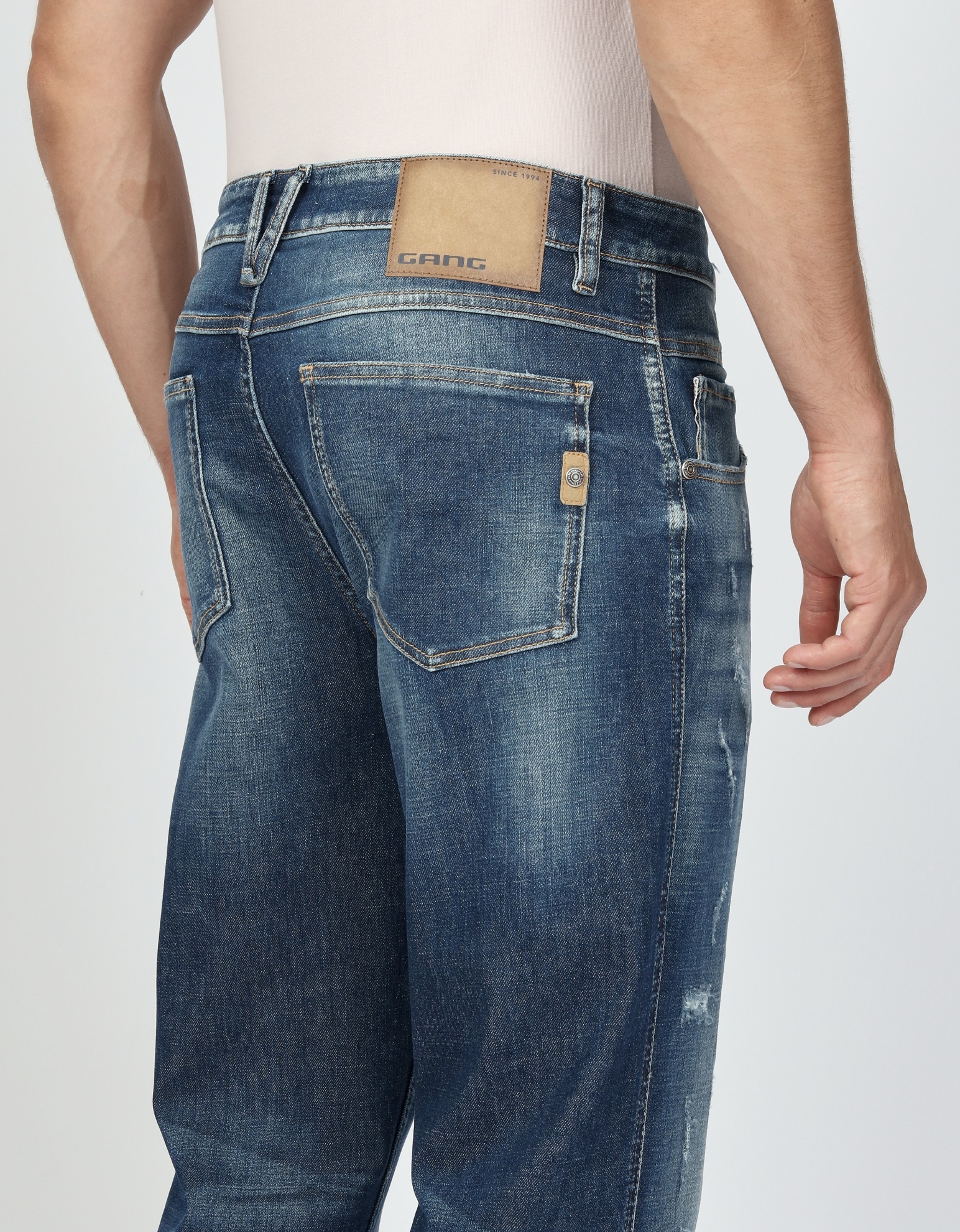 GANG Stretch-Jeans »94MARCO«, im relaxten 5-Pocket Style mit doppelter Gürtelschlaufe