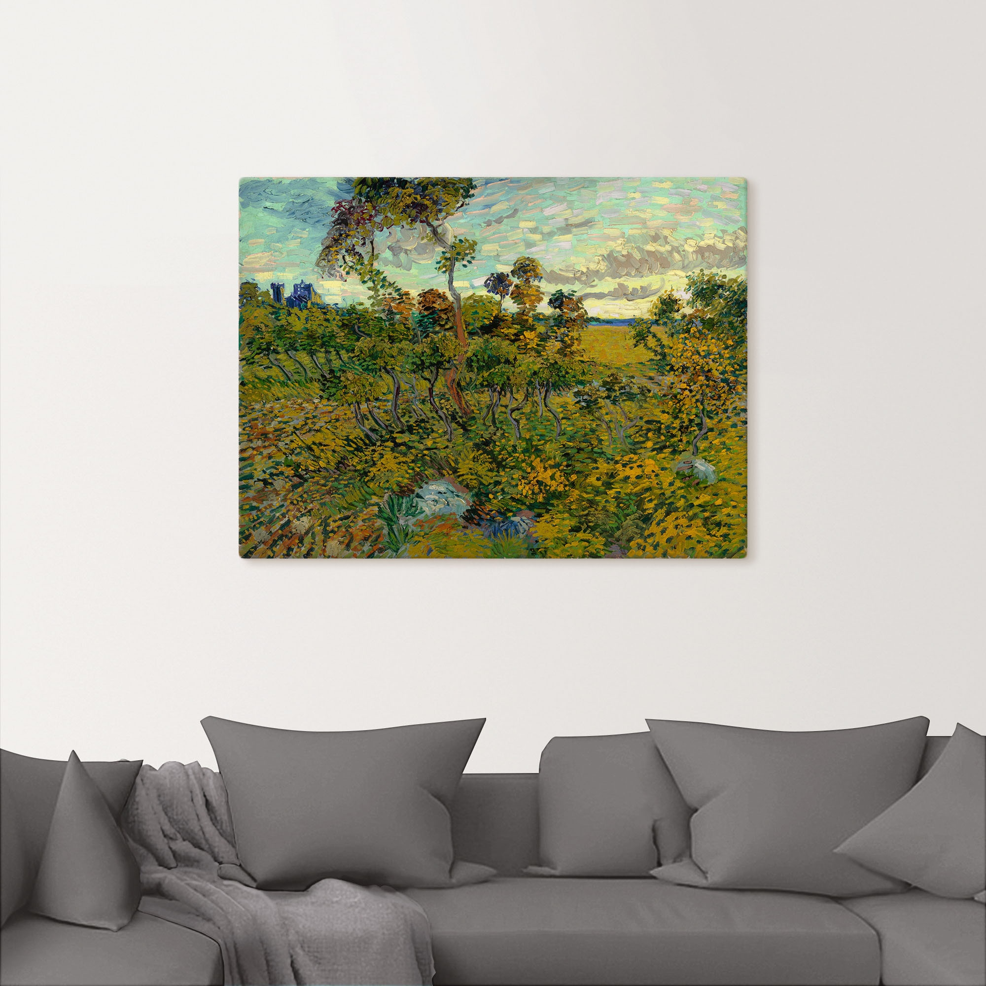 Artland Wandbild »Sonnenuntergang bei Montmajour. 1888«, Wiesen & Baumbilder, (1 St.), als Leinwandbild, Wandaufkleber oder Poster in versch. Größen