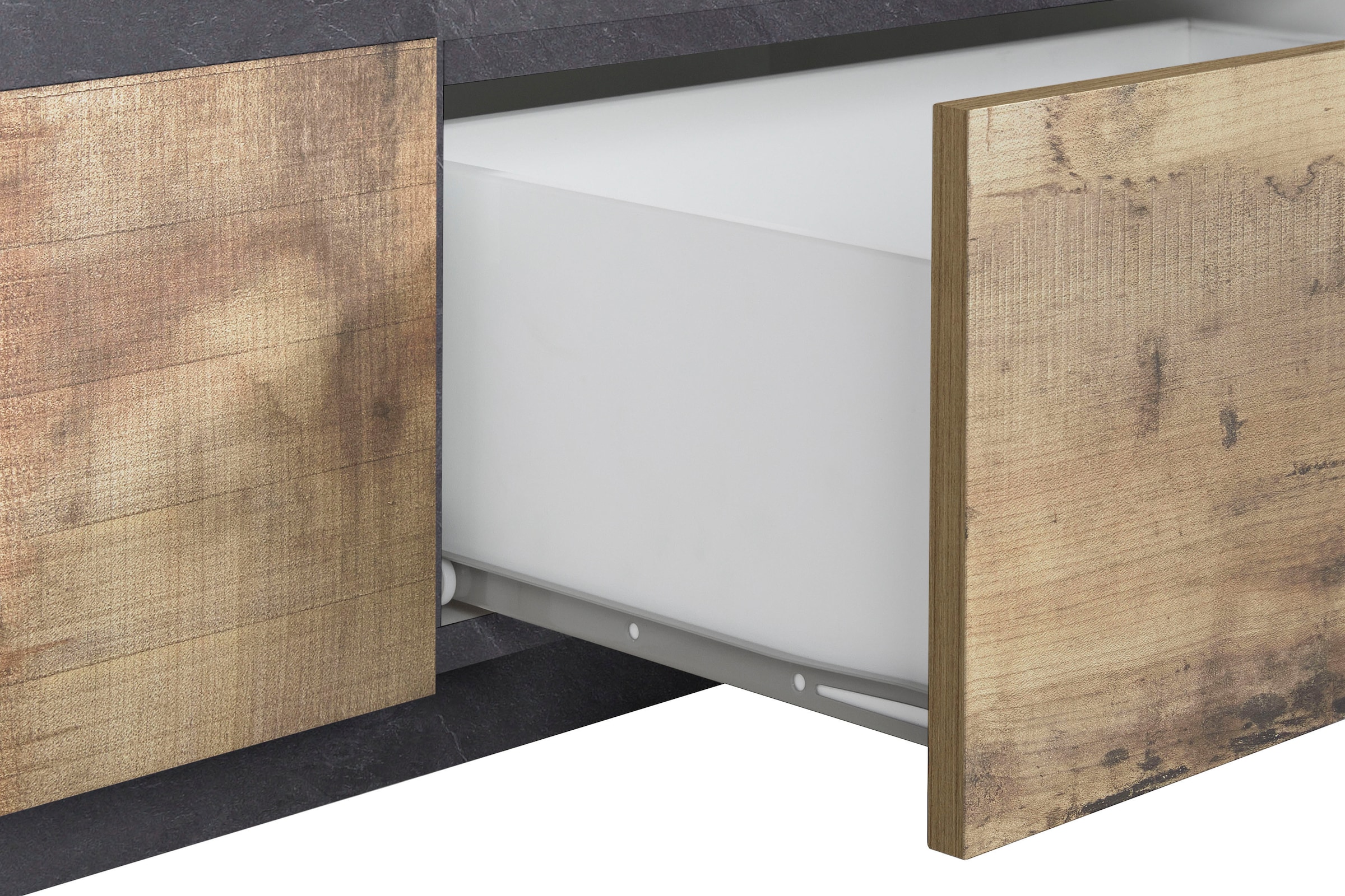 INOSIGN Lowboard »ALIEN- TV-Board, mit 4 Türen, 1 Schublade und 1 offenes Fach«, TV-Kommode Breite ca. 220 cm "Made in Italy"