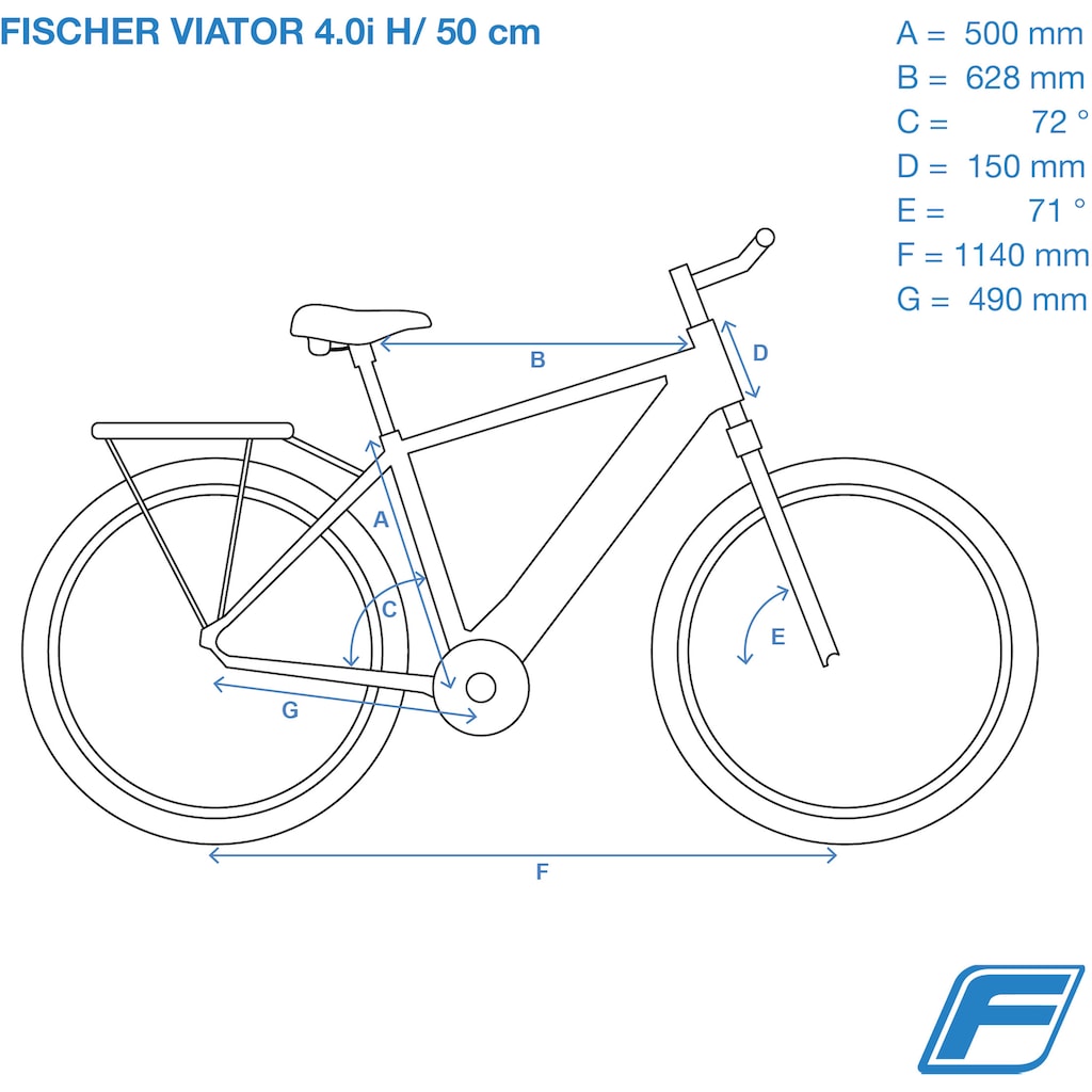 FISCHER Fahrrad E-Bike »VIATOR 4.1i Herren 504«, 9 Gang