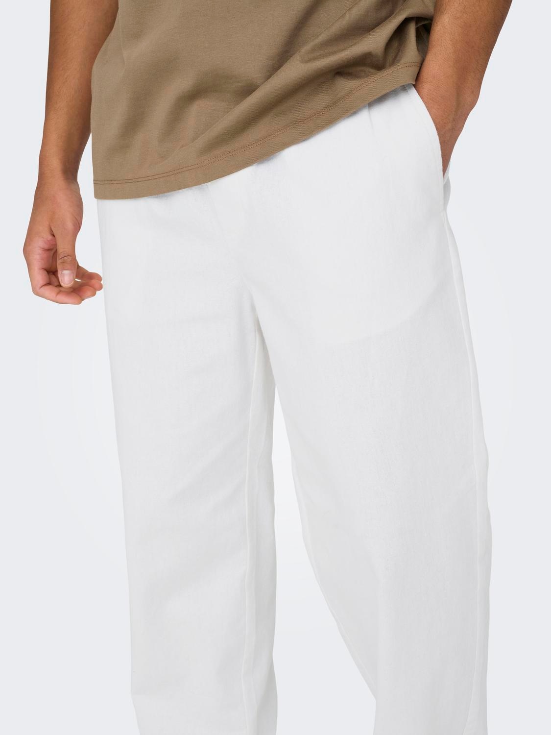 ONLY & SONS Trainingshose »ONSSINUS LOOSE 0007 COT LIN PANT NOOS«