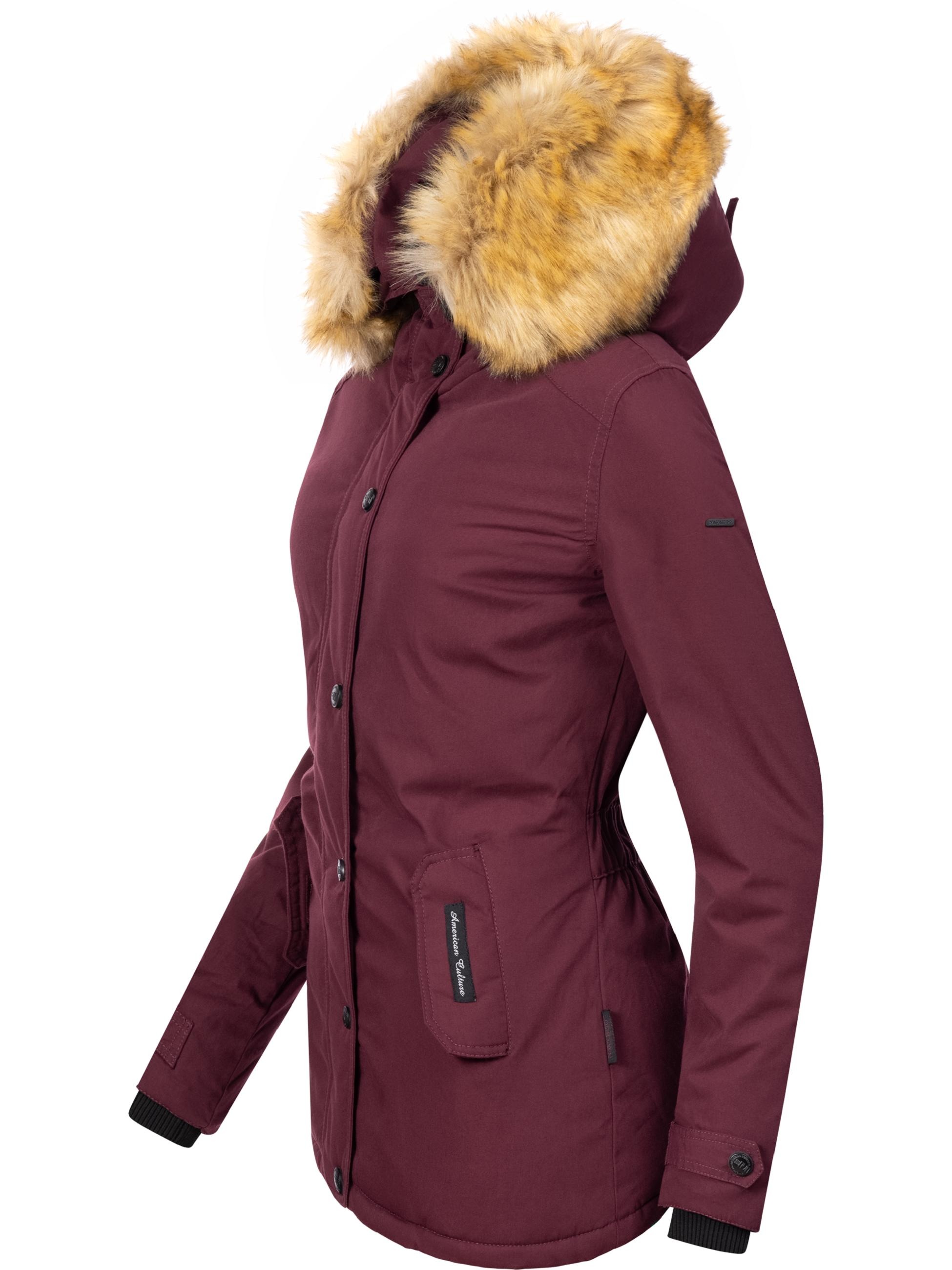 Navahoo Winterjacke »Winterjacke Laura«, mit Kapuze, edler Parka mit Kunstfell-Kapuze