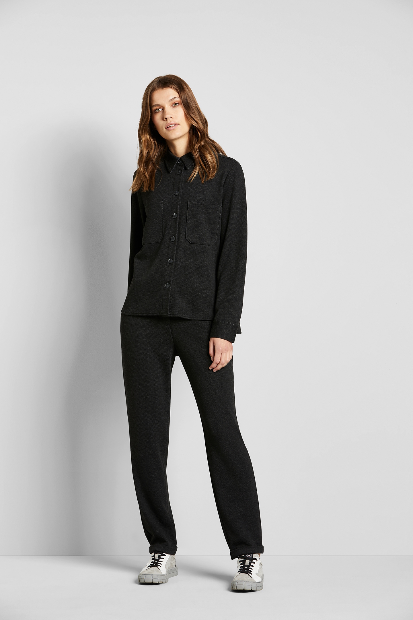 bugatti Hemdbluse, mit abgerundetem Saum
