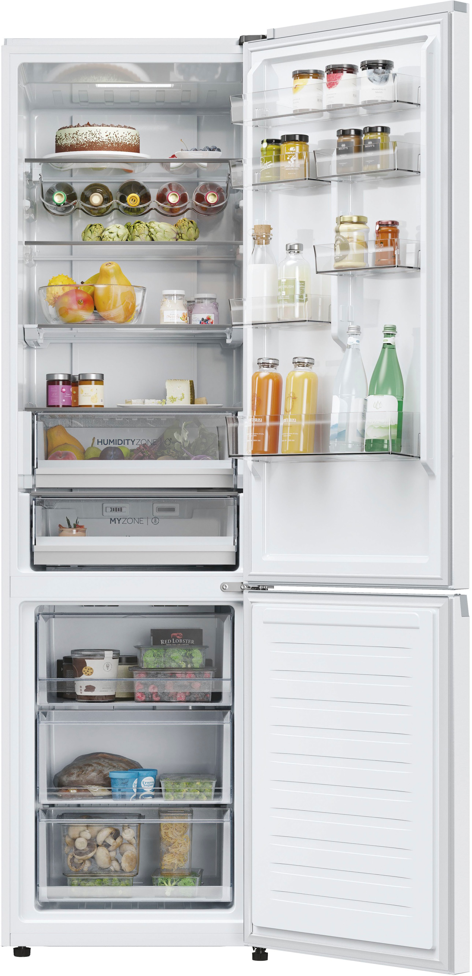 Haier Kühl-/Gefrierkombination 2D 60 SERIES 5 PRO »HDPW5620CNPW«, 205 cm hoch, 60 cm breit, MyZone Plus, HumidityZone, Total No Frost