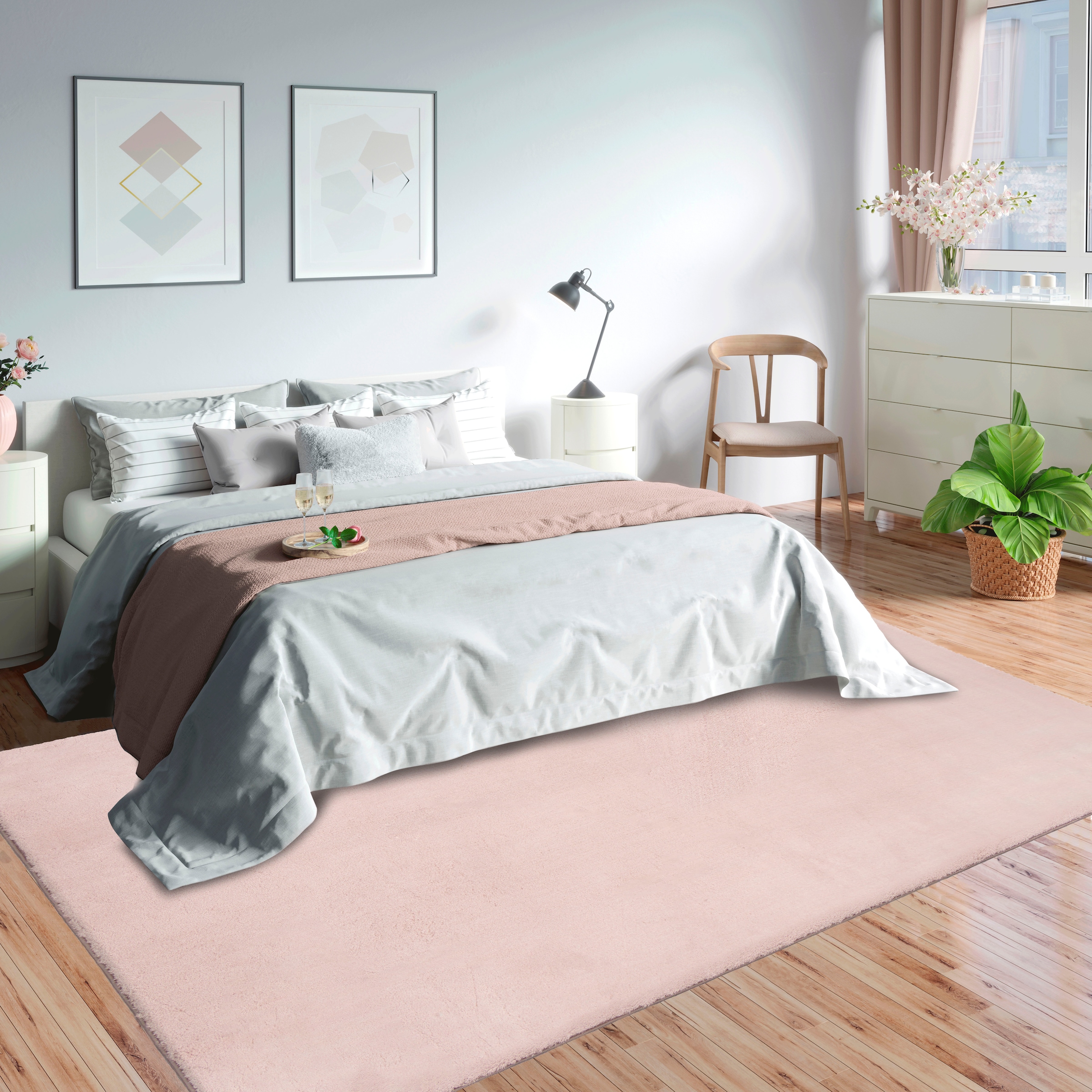 merinos Teppich »Loft 37, Kunstfellteppich«, rechteckig, 16 mm Höhe, weich und kuschelig, Fell Haptik, Anti-Rutsch-Unterseite