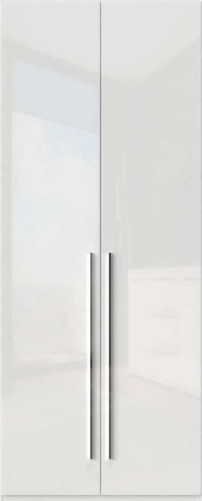 Places of Style Kleiderschrank »Piano, UV lackiert, hochglänzend in beige oder weiß, FSC-zertifiziert«, (Made in Europe), in vielen Breiten, Höhe 224cm, mit Soft-Close Funktion