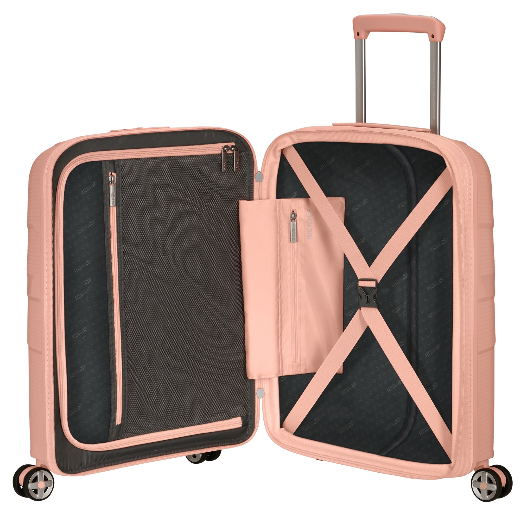 American Tourister® Hartschalen-Trolley »STARVIBE, in verschiedenen Farben und Größen«, 4 Rollen, Handgepäck-Koffer Reisegepäck Koffer TSA-Zahlenschloss