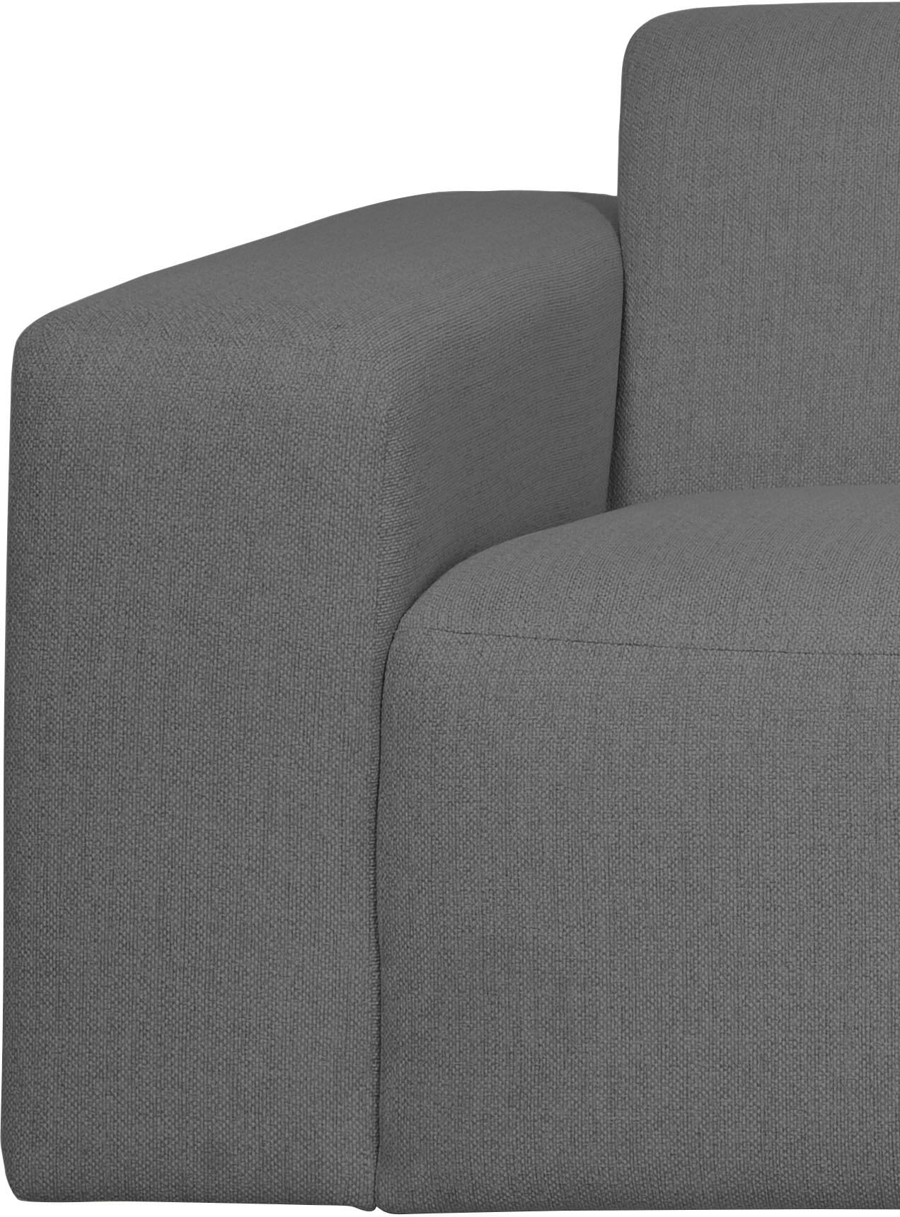 OTTO home 3-Sitzer »Koa, 228 cm, Modulsofa in Cord, Chenille, Struktur, Webstoff« Designsofa, weicher Lounge-Sitzkomfort, Welleunterfederung, bodentief