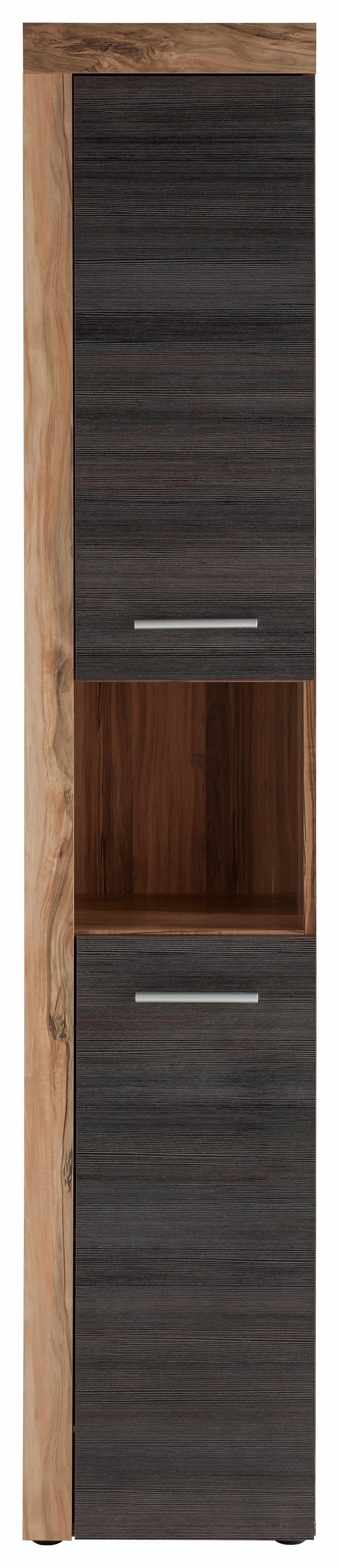 welltime Hochschrank »Carcassonne«, Badschrank mit Rahmenoptik in Holztönen - Maße (B/T/H) 36/31/184 cm