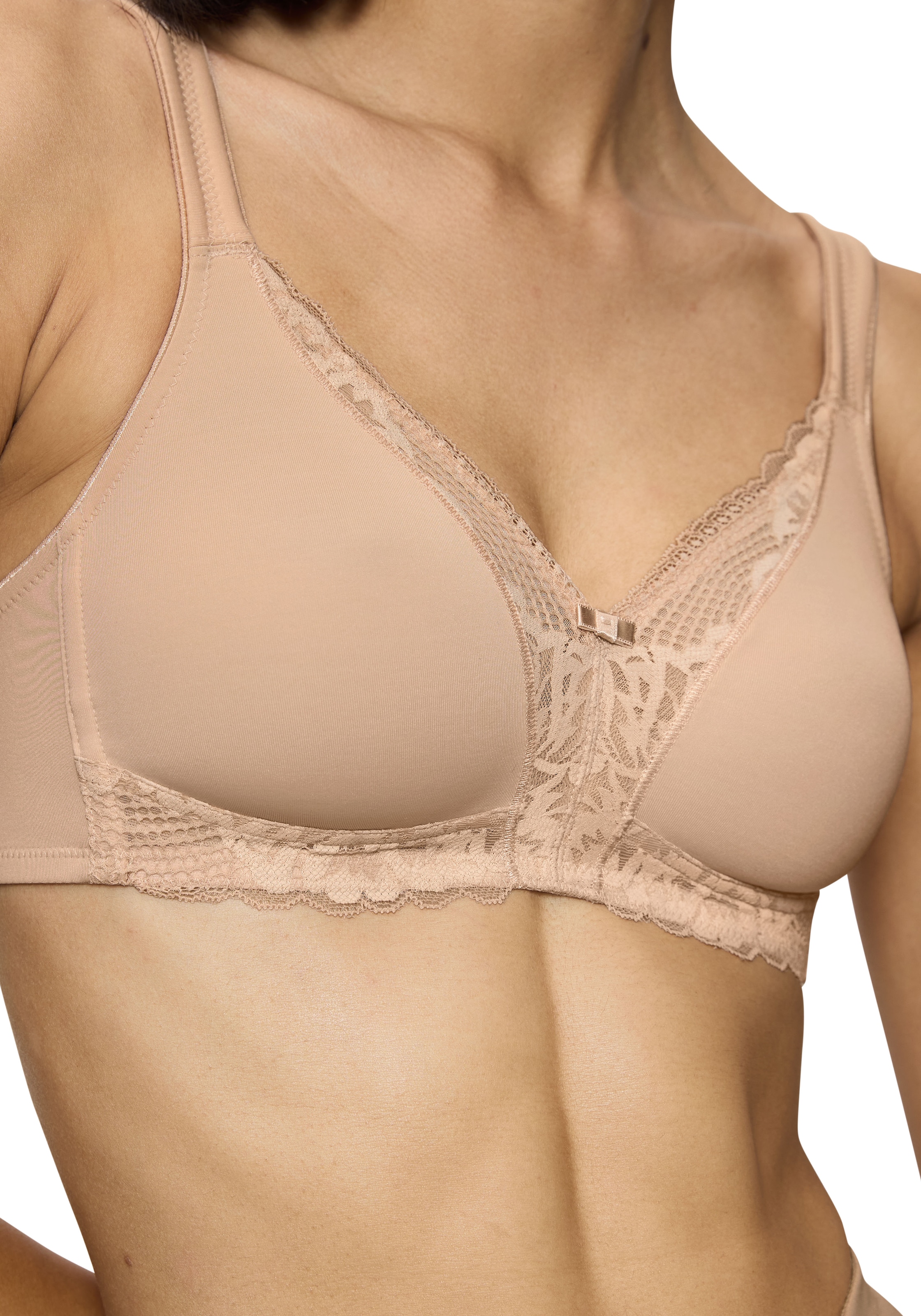 Triumph Bügelloser BH »Modern Lace+Cotton N«, Spitzeneinsätze