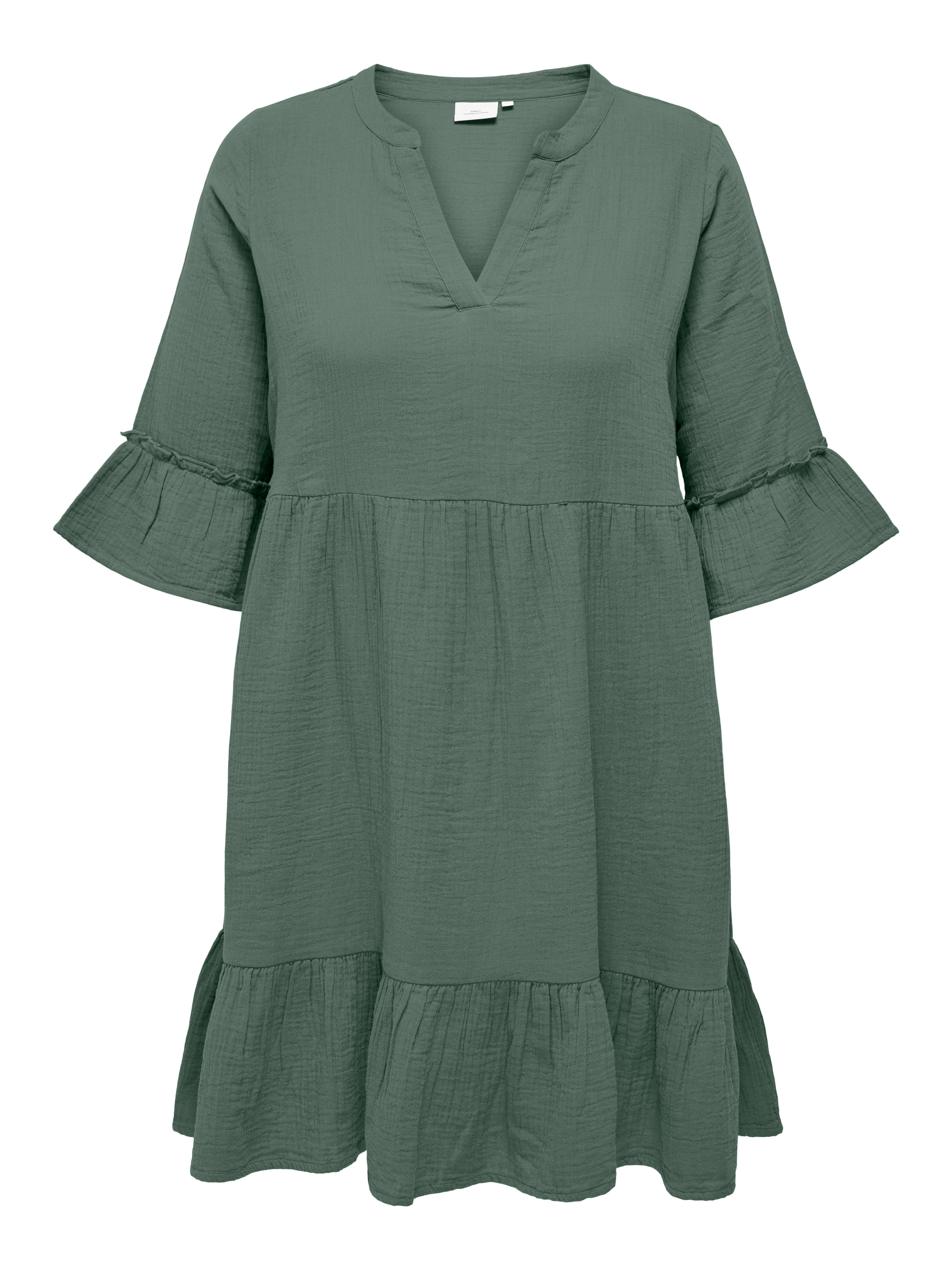 ONLY CARMAKOMA Tunikakleid »CARTHYRA LIFE PEPLUM DRESS WVN« Sommerkleid