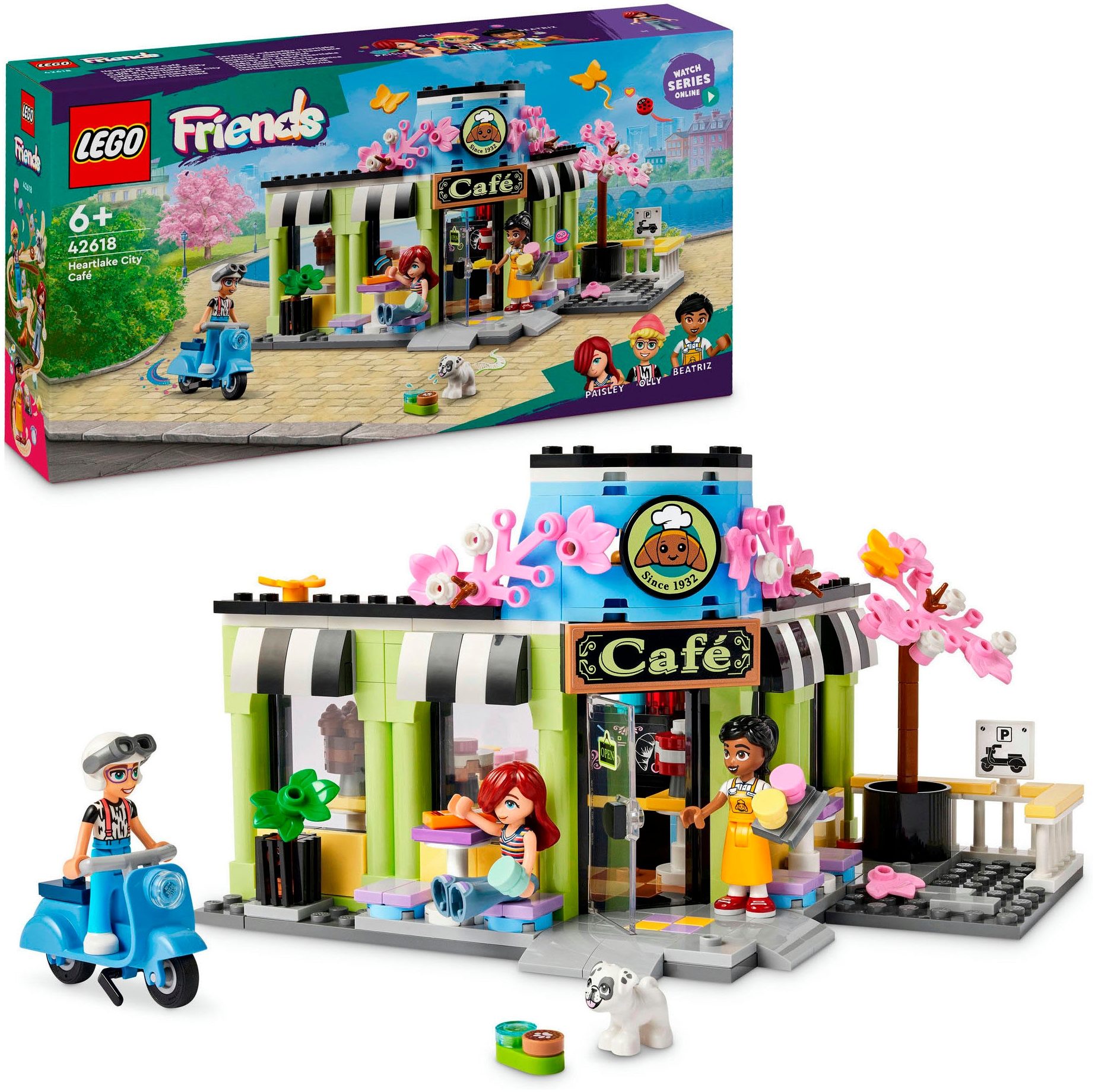 Konstruktionsspielsteine »Heartlake City Café (42618), LEGO Friends«, (426 St.), Made...
