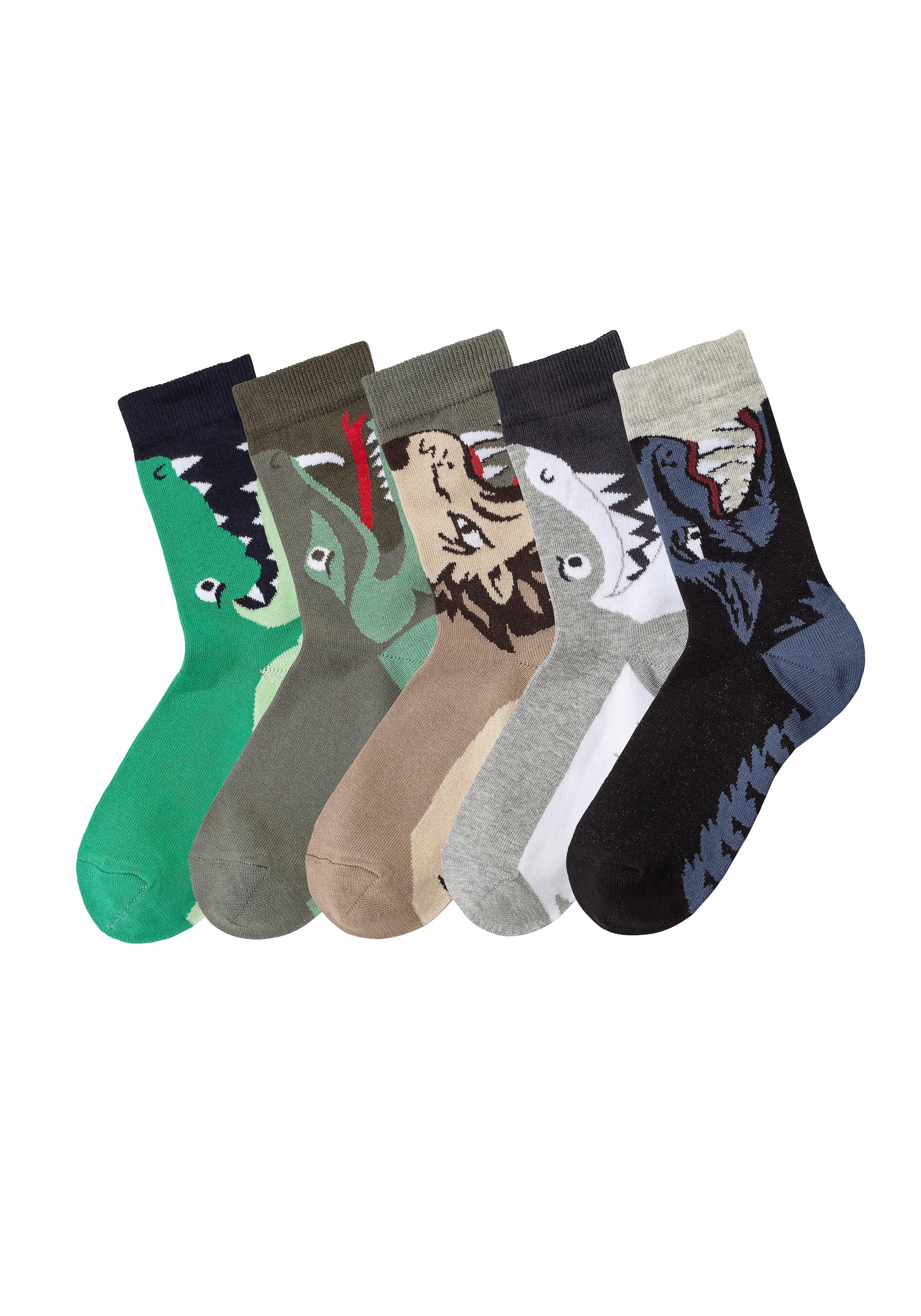 Socken, (5 Paar), Tiermotiven ♕ bei mit