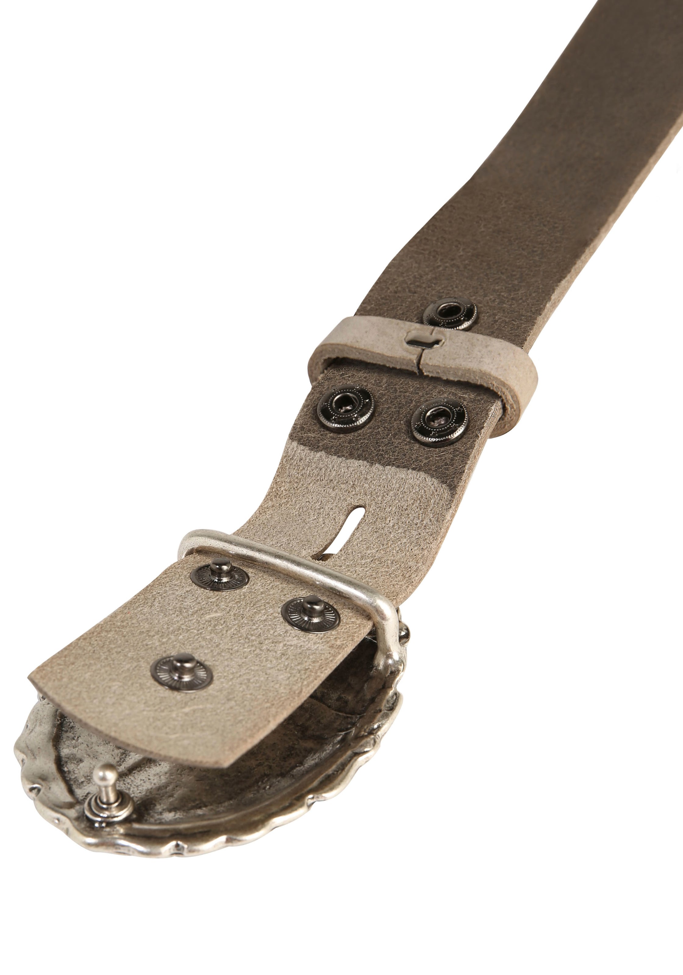 Rettungsring Gürtel Ledergürtel mit austauschbarer Schließe »Oval Nieten Mit Strass«