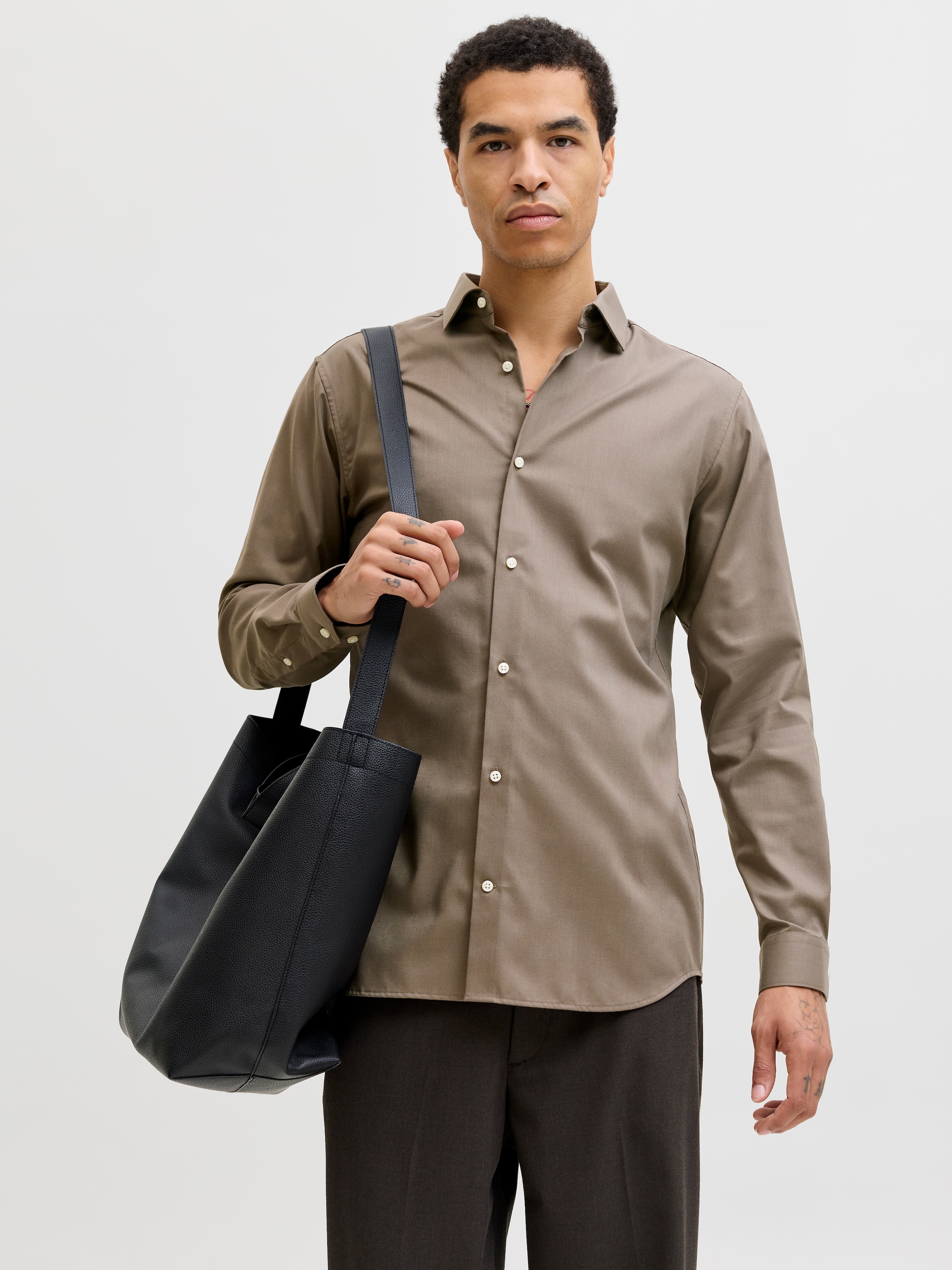 Jack & Jones Langarmhemd »JPRBLAPARKER Slim Fit Hemd, atmungsaktiv, ideal für den Alltag« Baumwolle, slim fit