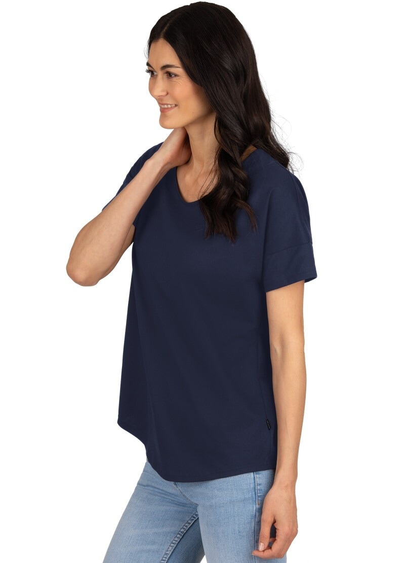Trigema T-Shirt »TRIGEMA Oversized T-Shirt mit V-Ausschnitt«, (1 tlg.)