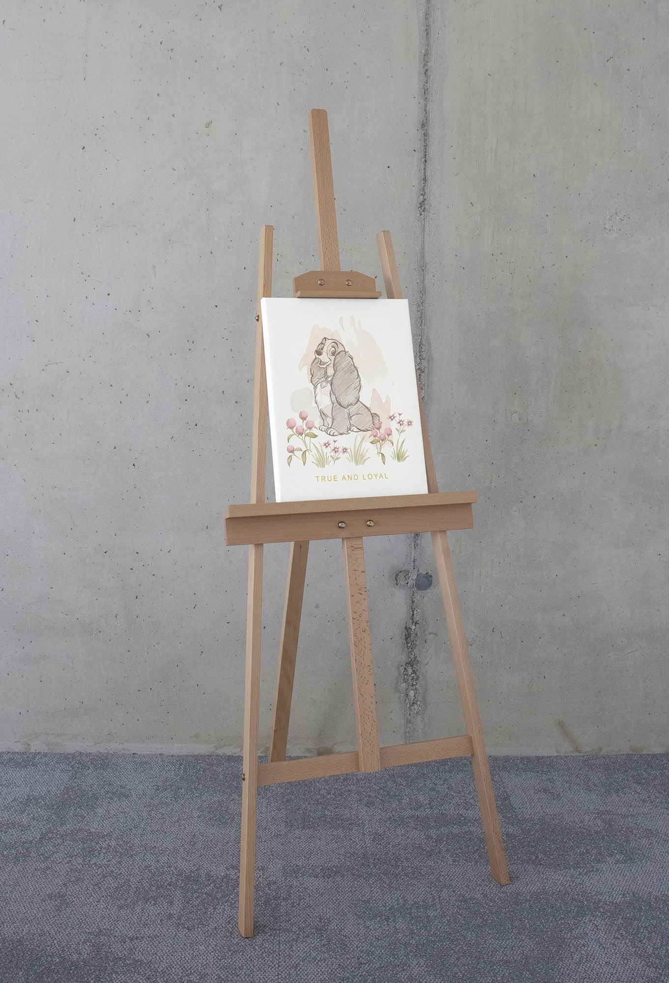 Komar Leinwandbild »Disney Lady and the Tramp True and Loyal«, Disney, (1 St.), 30 x 40 cm (Breite x Höhe) - Kinderzimmer, Dekoration