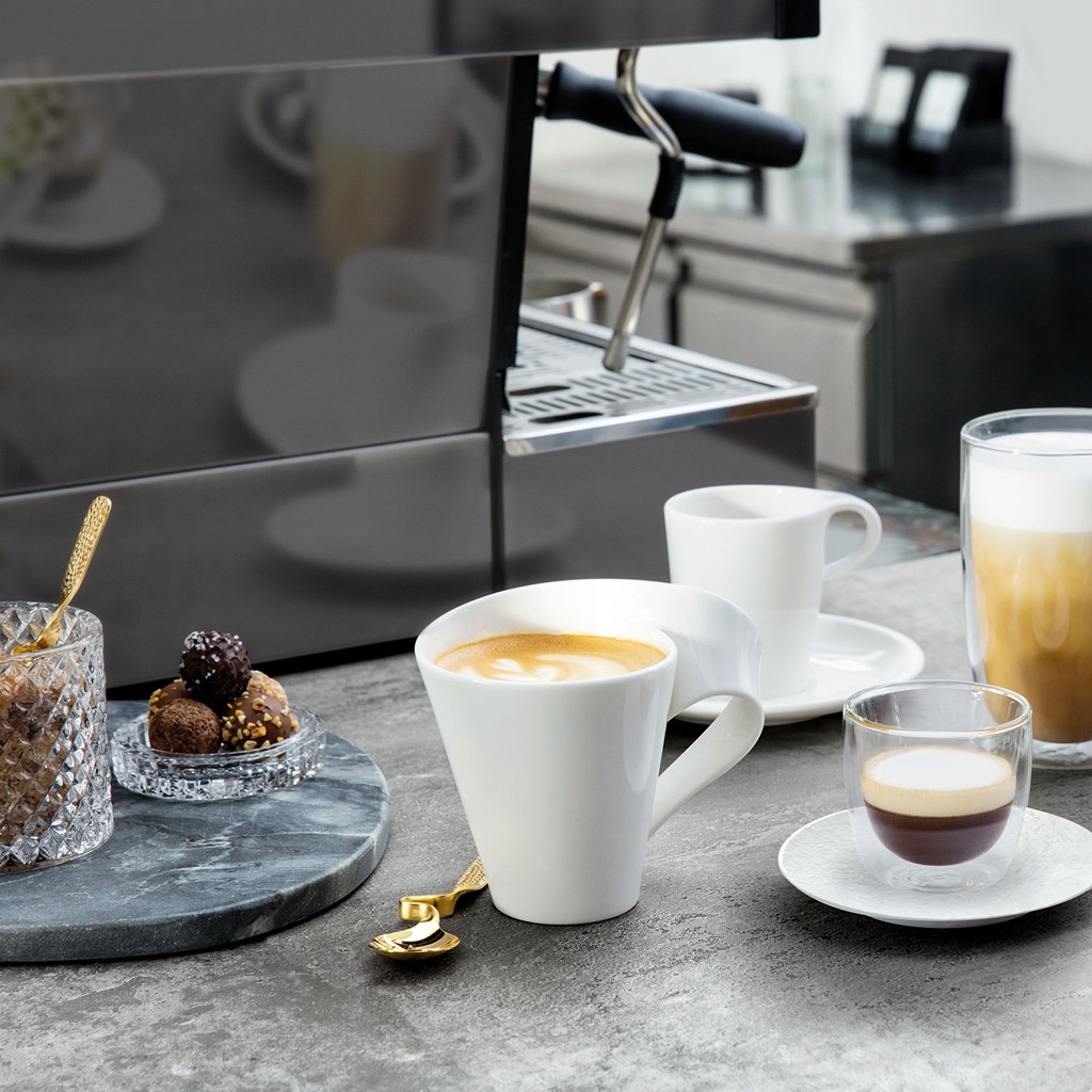 Villeroy & Boch Becher »Caffè Becher mit Henkel NewWave 250 ml 6er Set weiß«