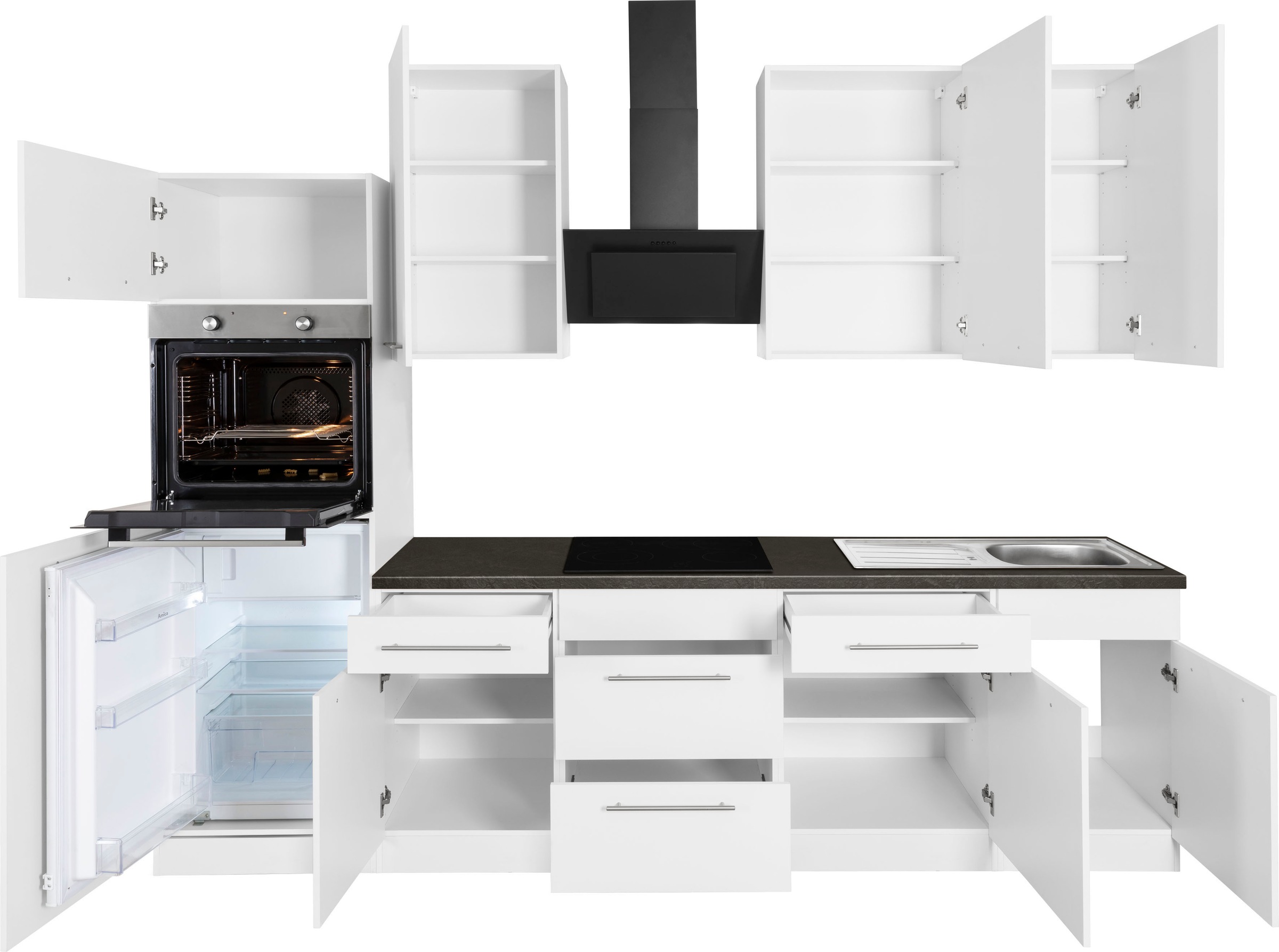 wiho Küchen Küchenzeile »Unna«, ohne E-Geräte, Breite 280 cm