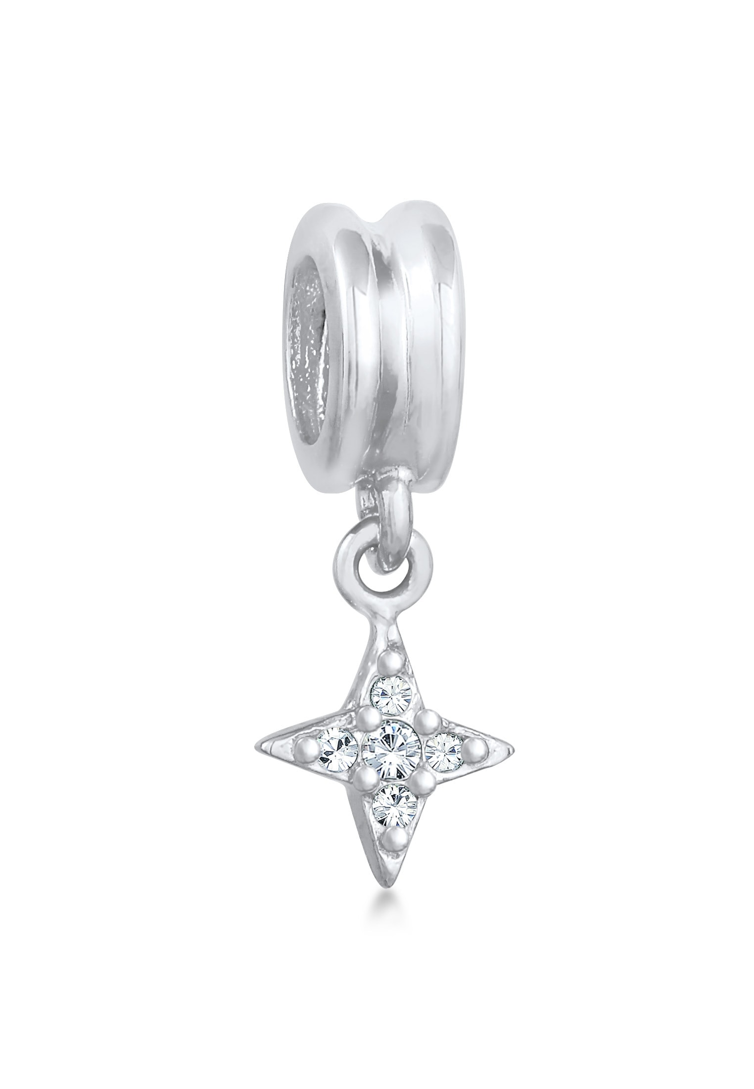 Nenalina Amulett »Charm Bead Stern Star Kristall 925 Silber«