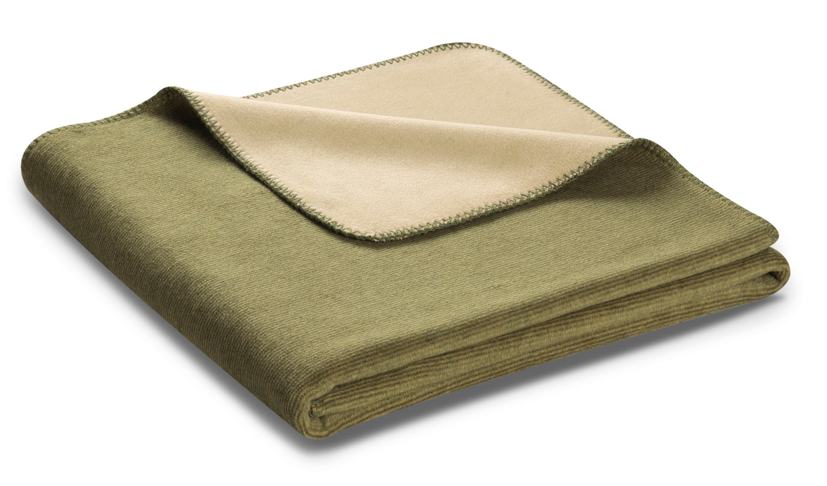 Biederlack Wohndecke "Melange" mit geketteltem Zierstich
