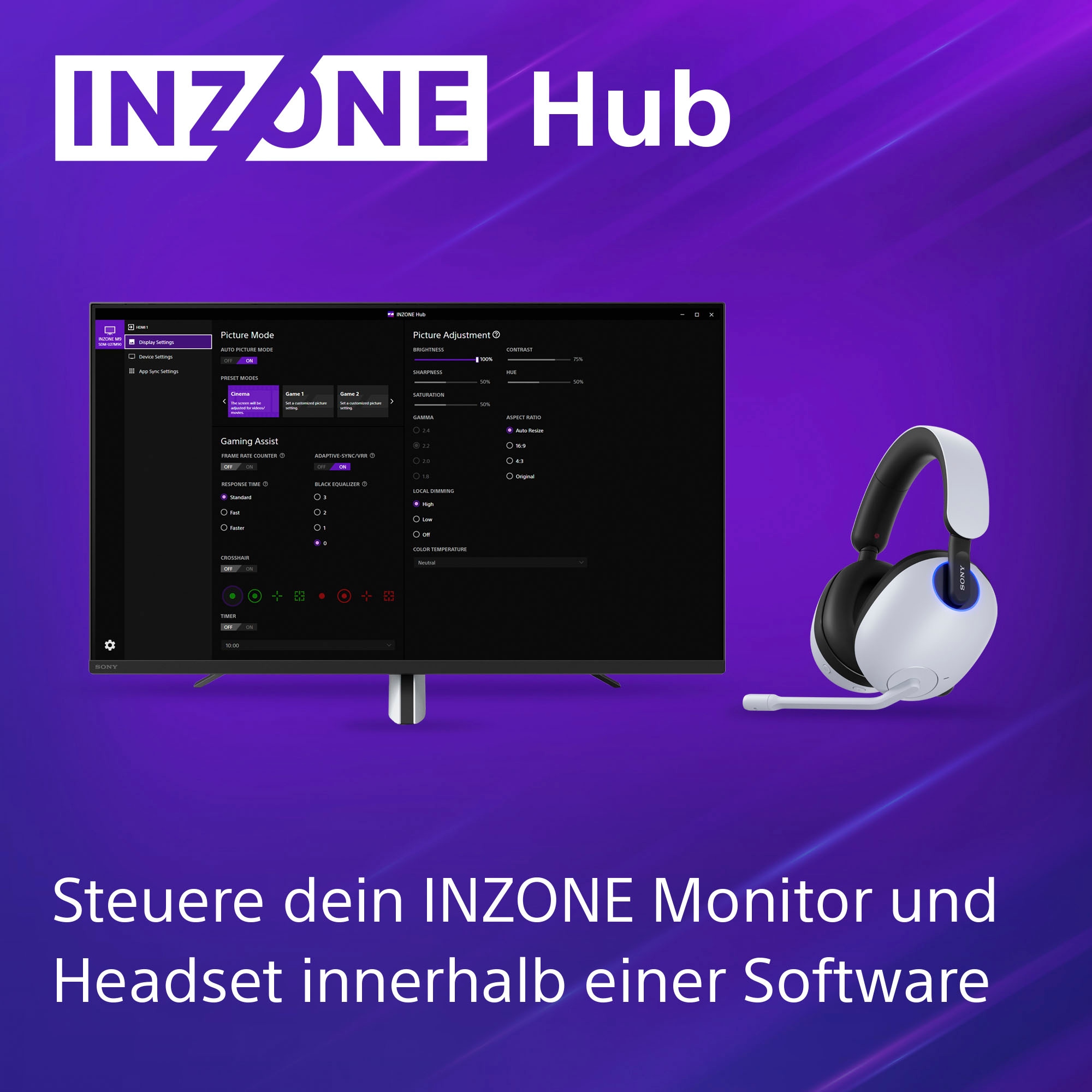 Sony Gaming-Monitor »INZONE M3«, 69 cm/27 Zoll, 1920 x 1080 px, Full HD, 1 ms Reaktionszeit, 240 Hz, Perfekt für PlayStation®5