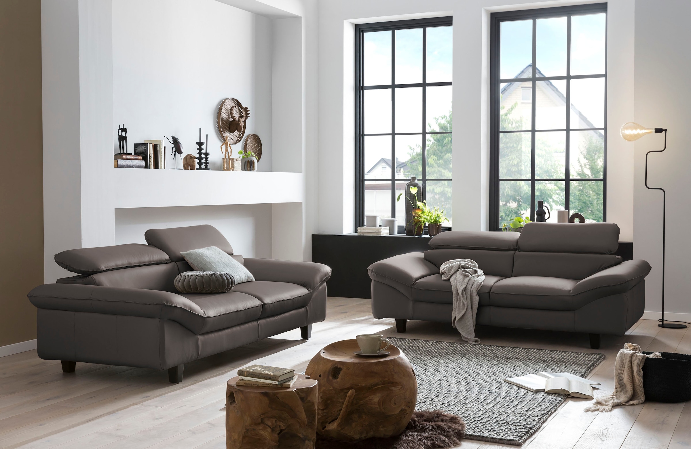 Home affaire 3-Sitzer »Pilot«, Big-Sofa mit Kopfteilverstellung