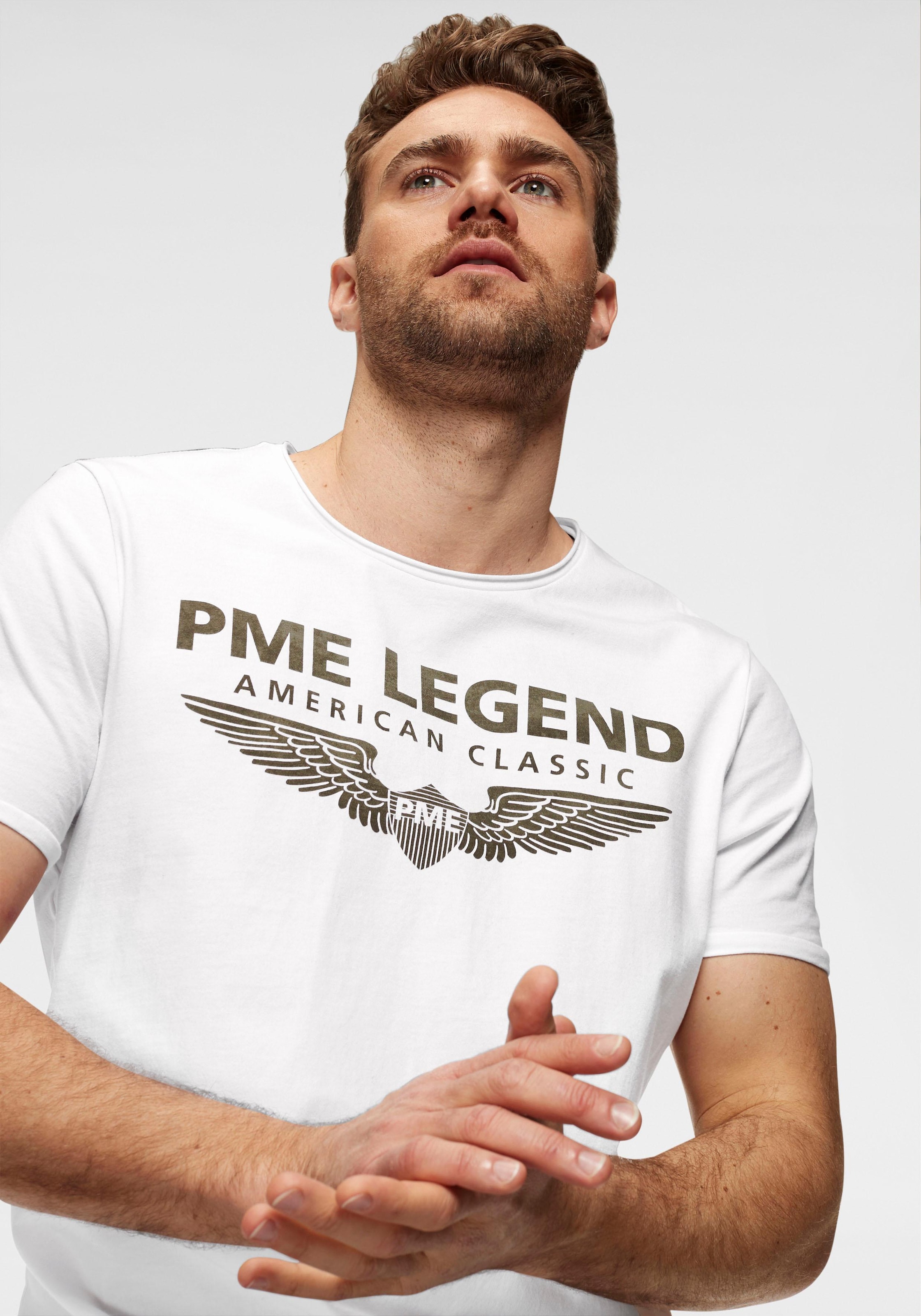 PME LEGEND Rundhalsshirt, mit Logoprint