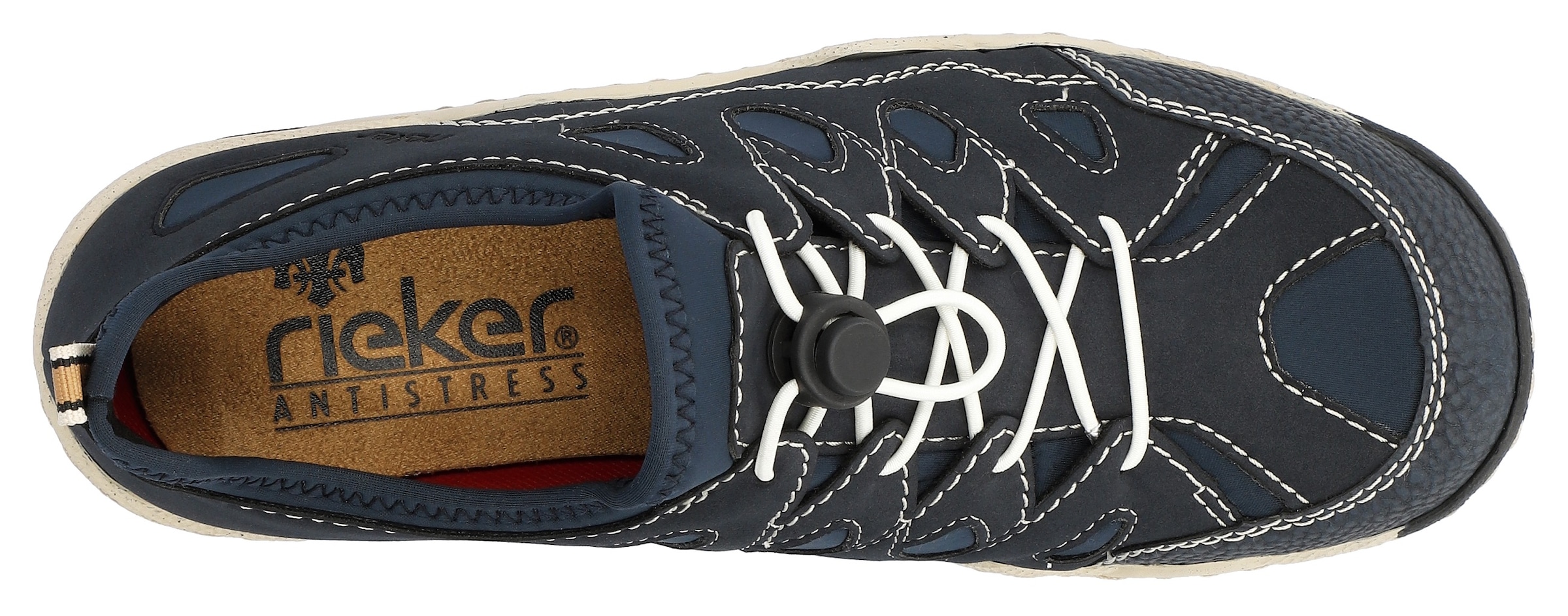 Rieker Slip-On Sneaker, Trekking Schuh, Freizeitschuh, Slipper mit Wechselfußbett